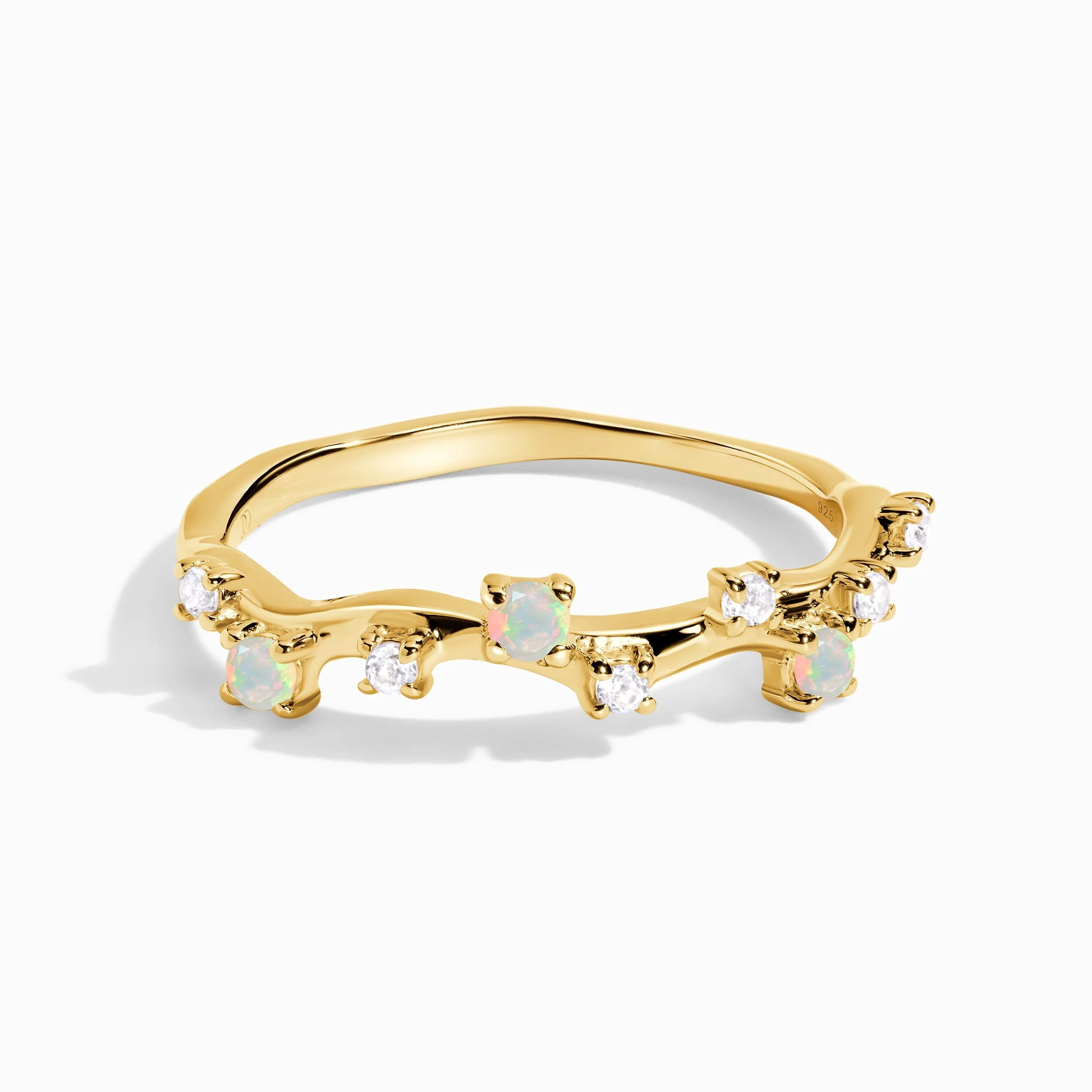 Opal Ring - Stardust Band - Image 5