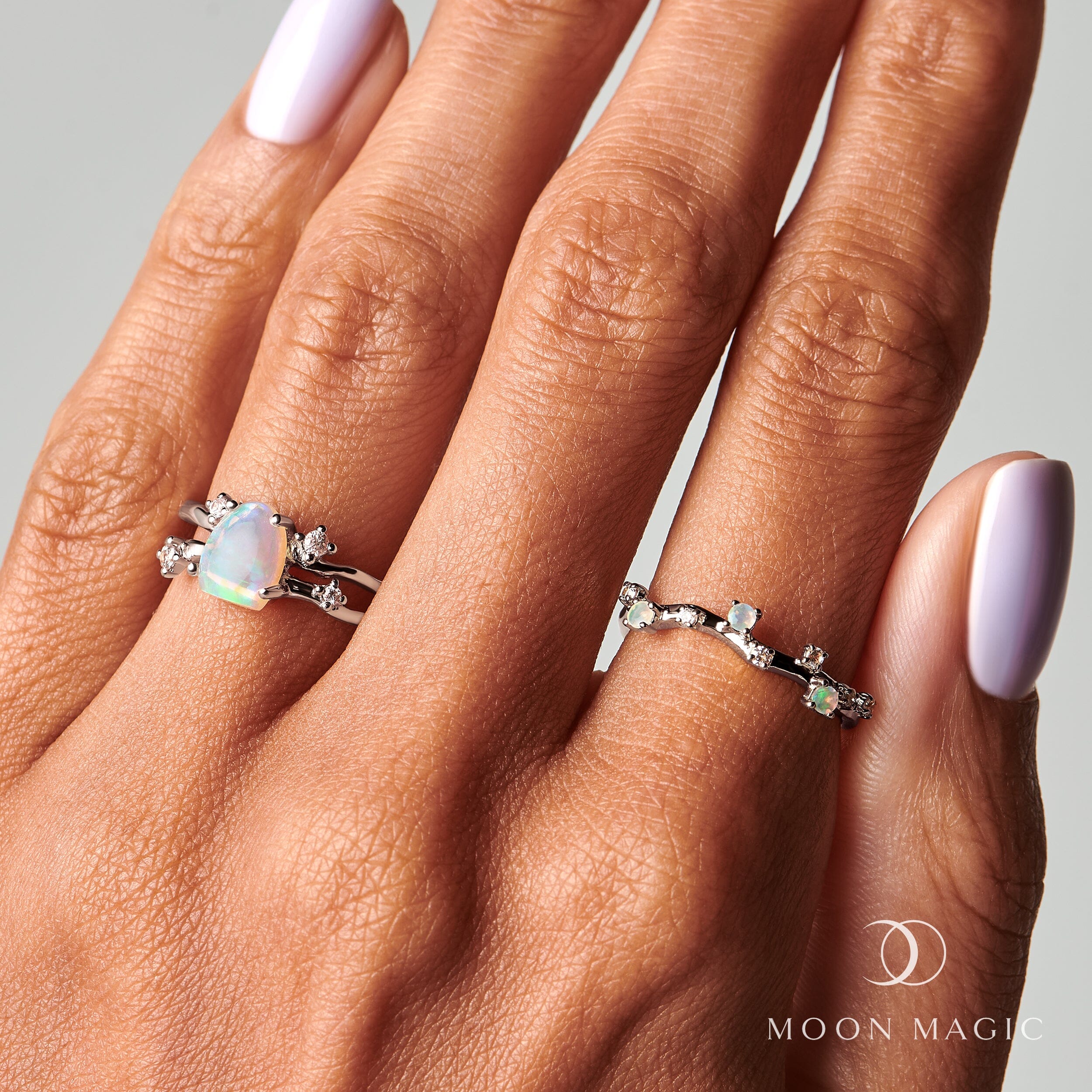 Opal Ring - Stardust Band - Image 9