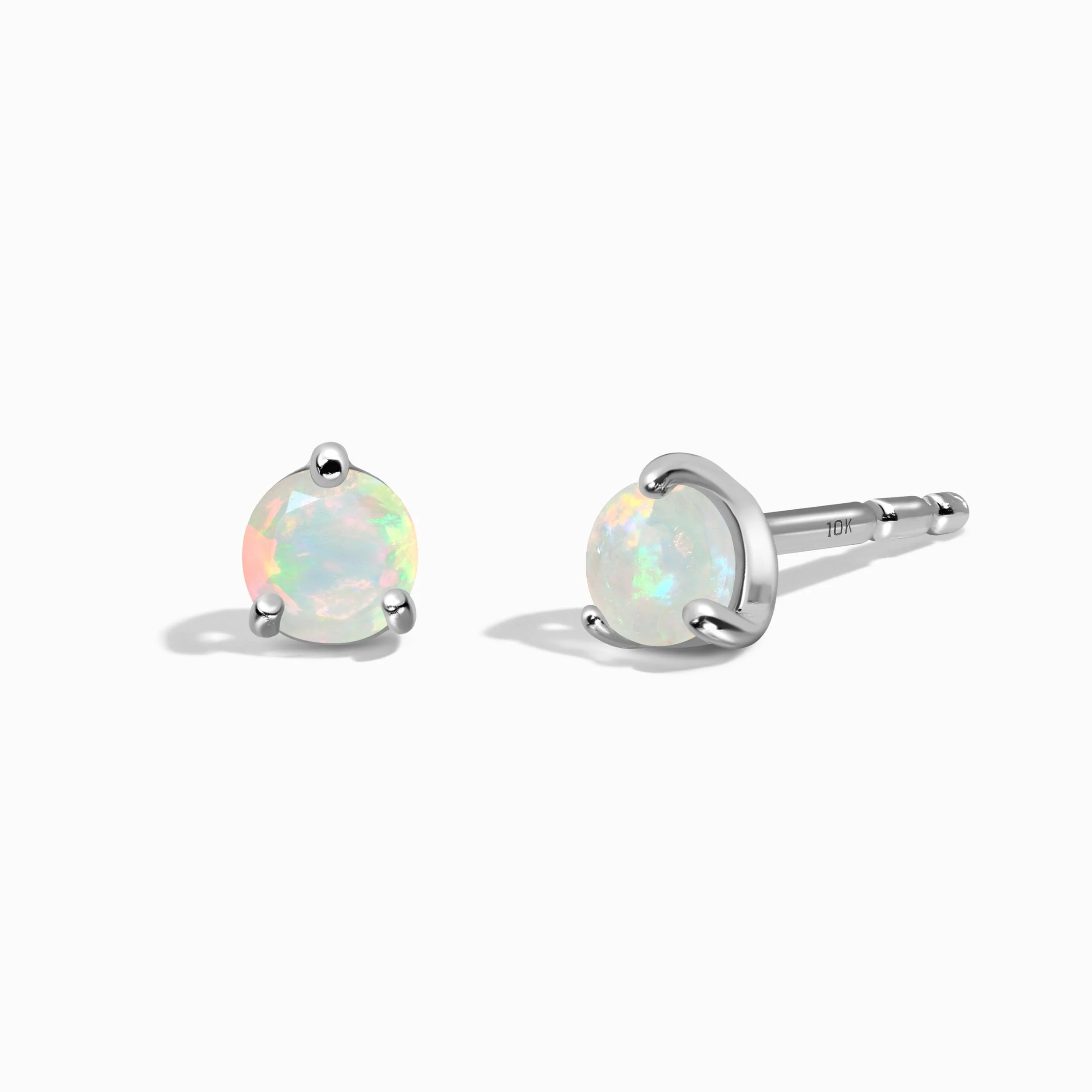 Opal Round Studs - October Birthstone - Image 7