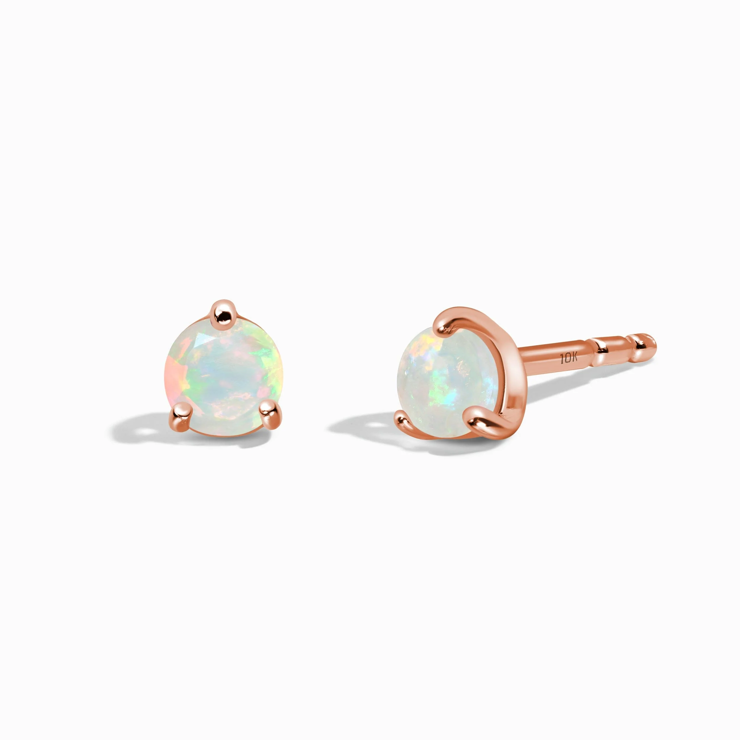 Opal Round Studs - October Birthstone - Image 9