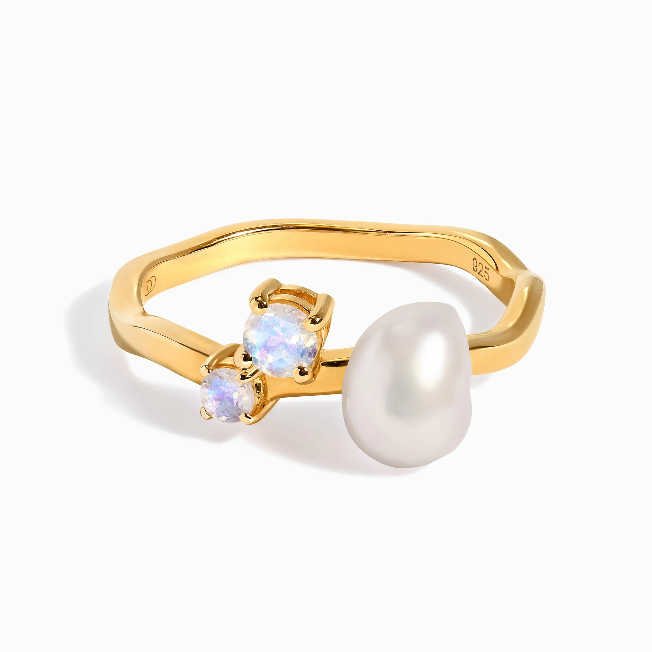Pearl Moonstone Ring - Aelora - Image 16