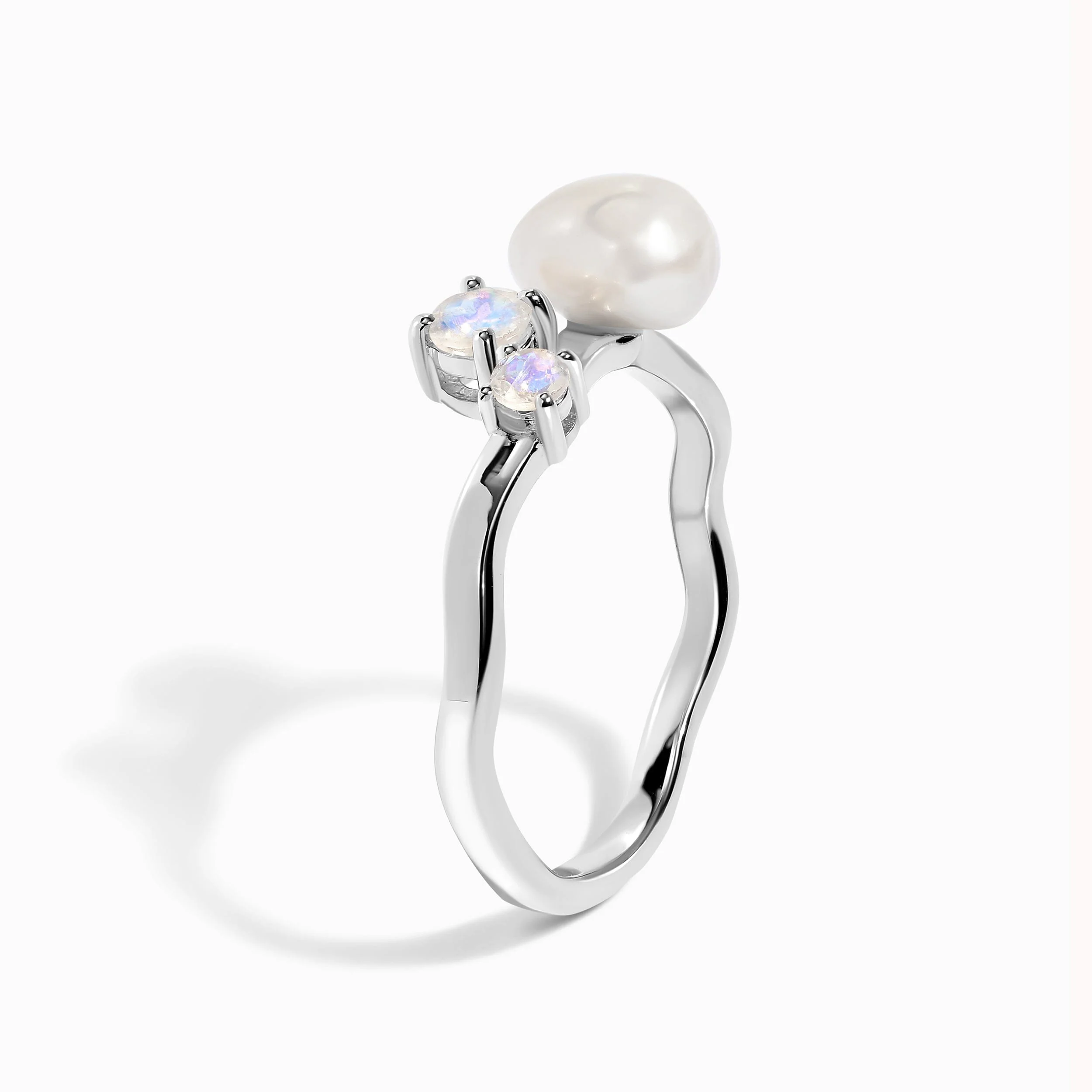 Pearl Moonstone Ring - Aelora - Image 26