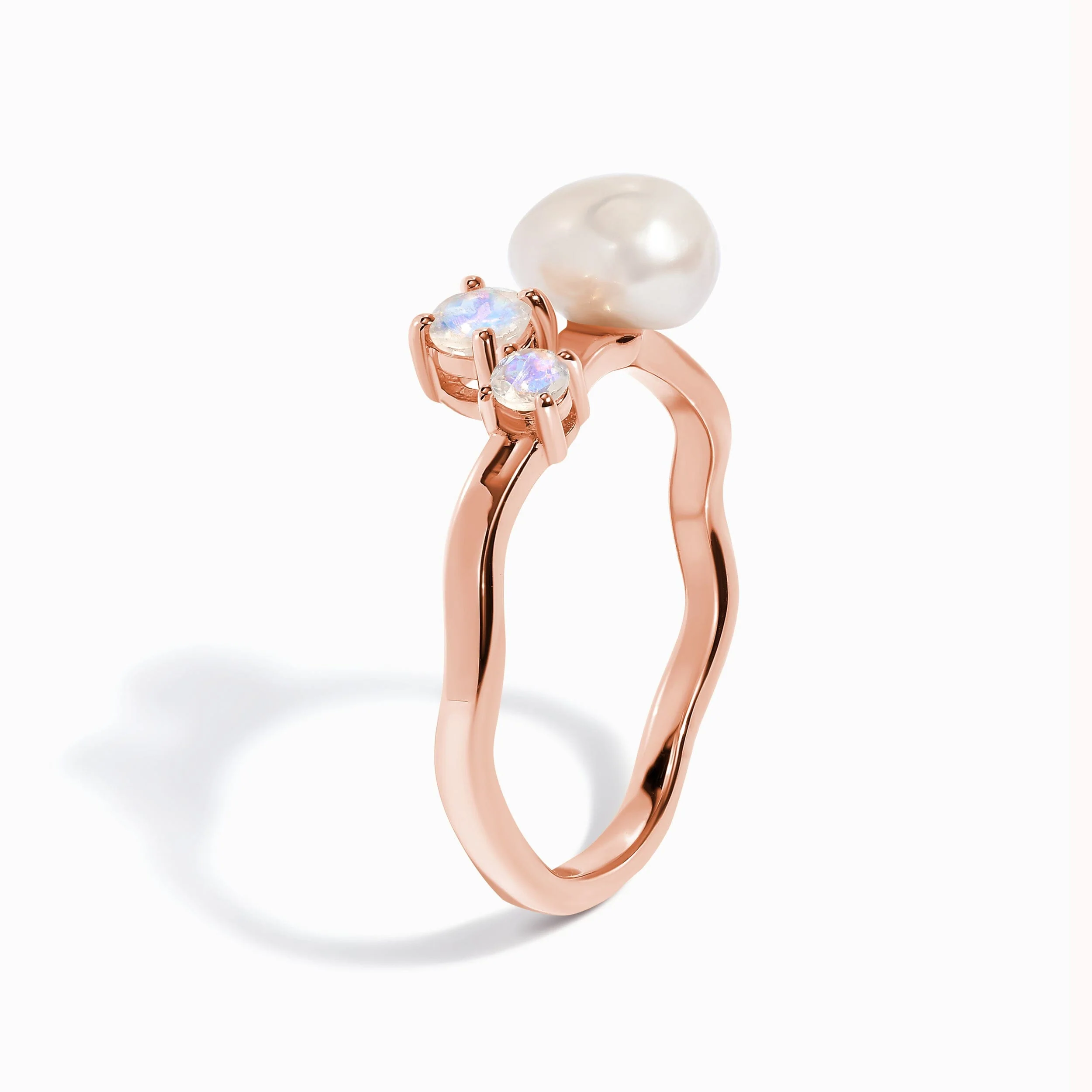 Pearl Moonstone Ring - Aelora - Image 29