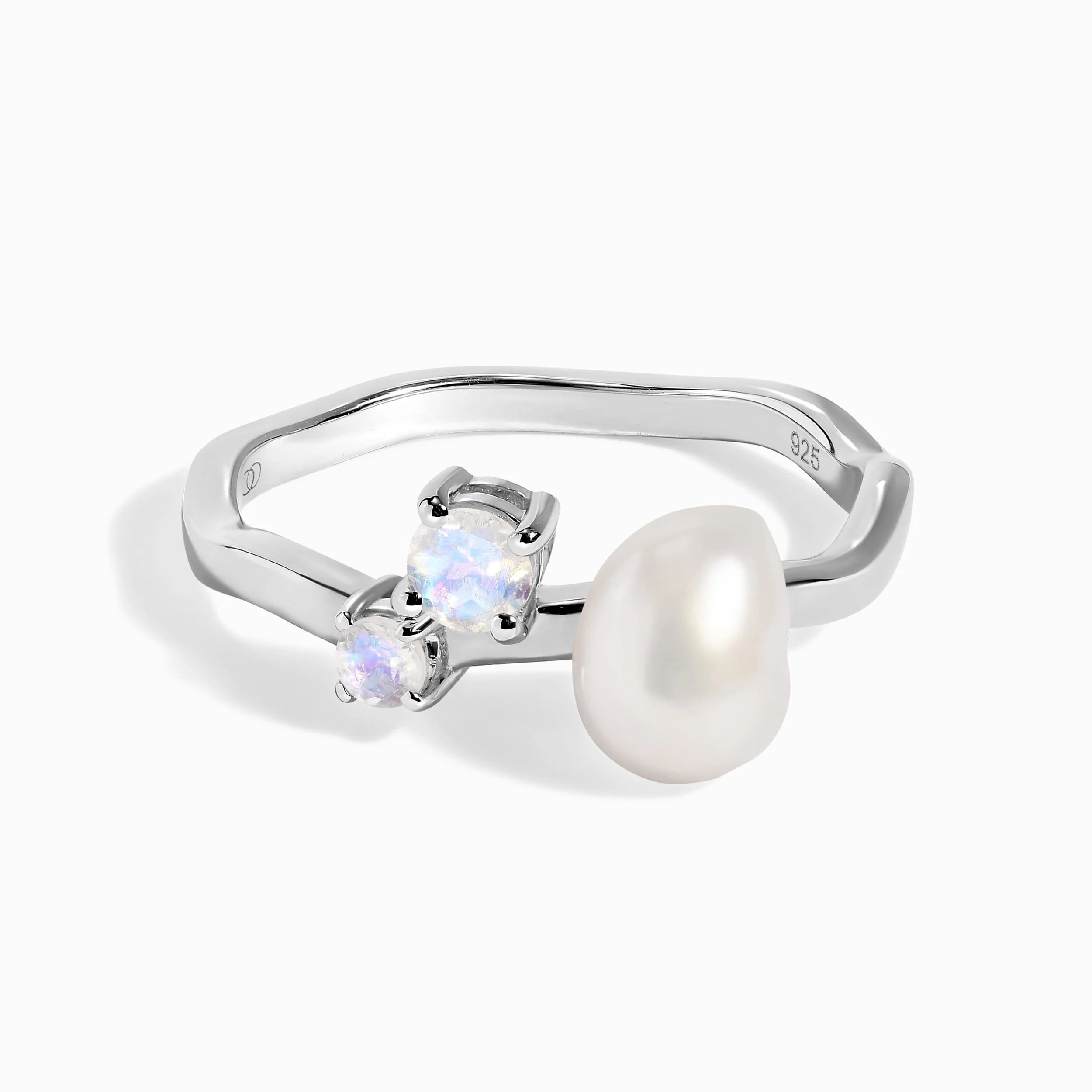 Pearl Moonstone Ring - Aelora - Image 4