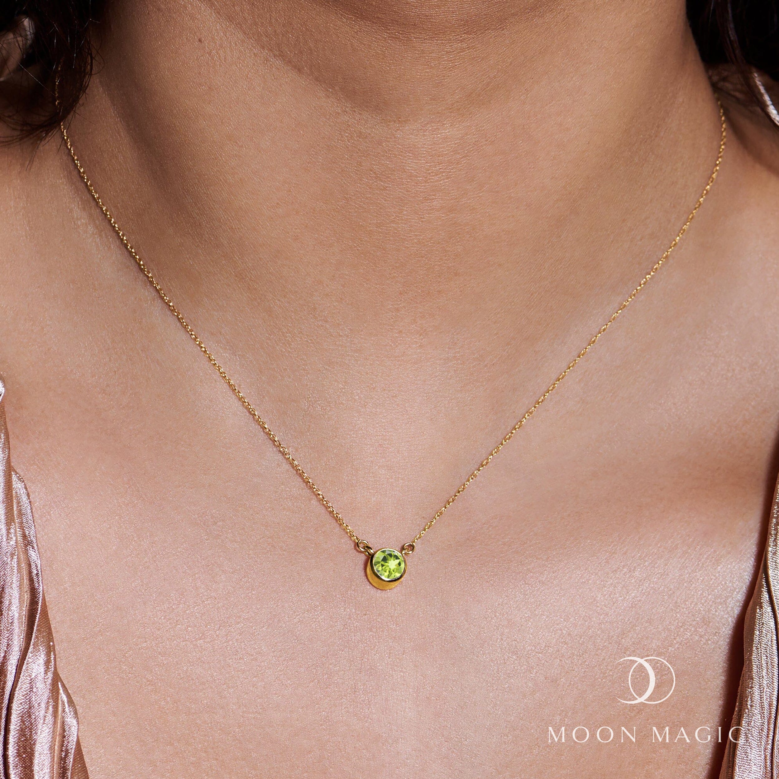Peridot Necklace - Solitaire - Image 4
