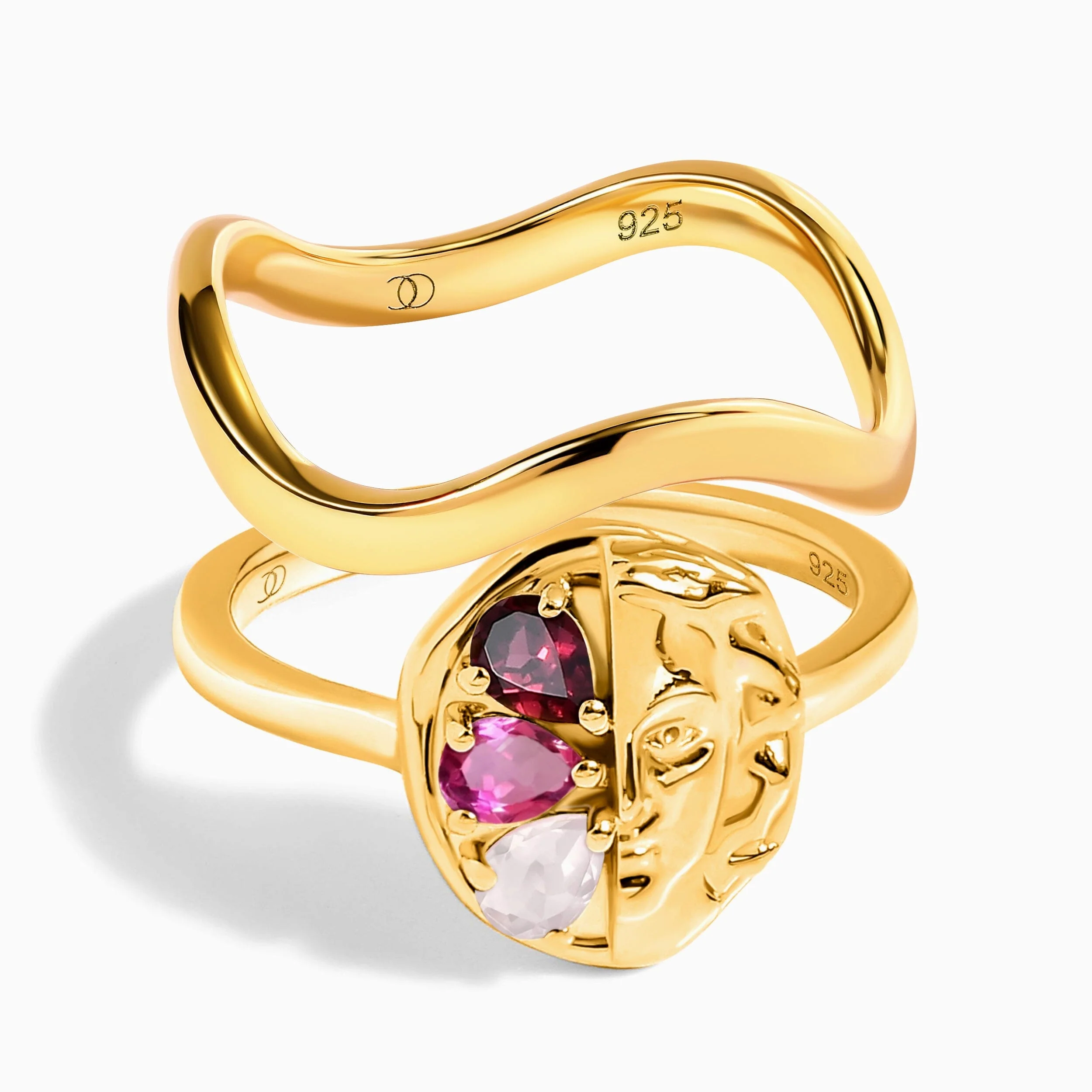 Pink Gradient Goddess Ring & Waves Band - Image 5
