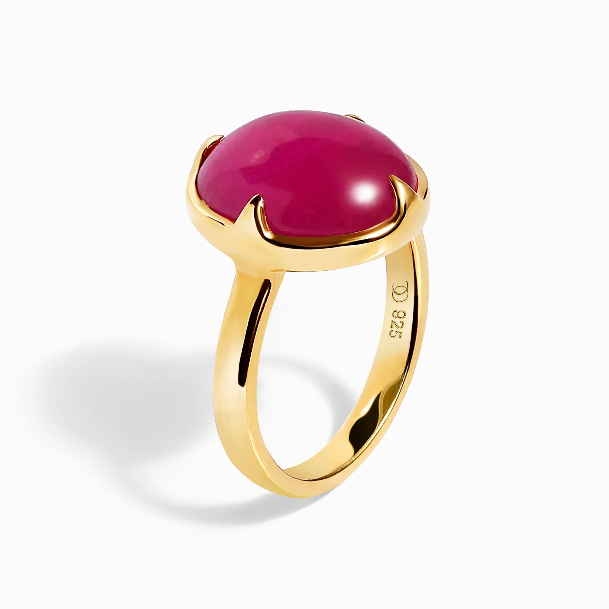 Pink Quartz Cabochon Ring - Aura - Image 18