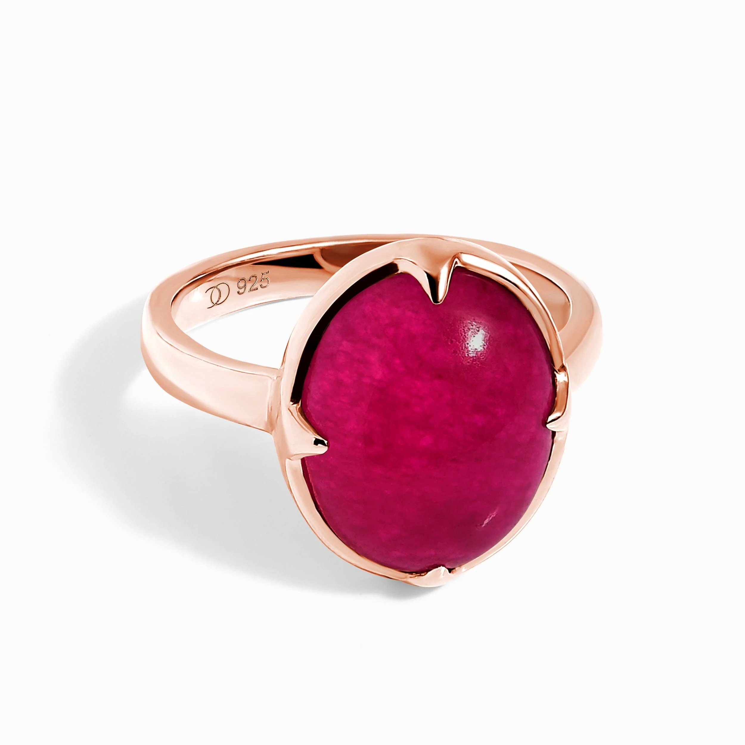 Pink Quartz Cabochon Ring - Aura - Image 3