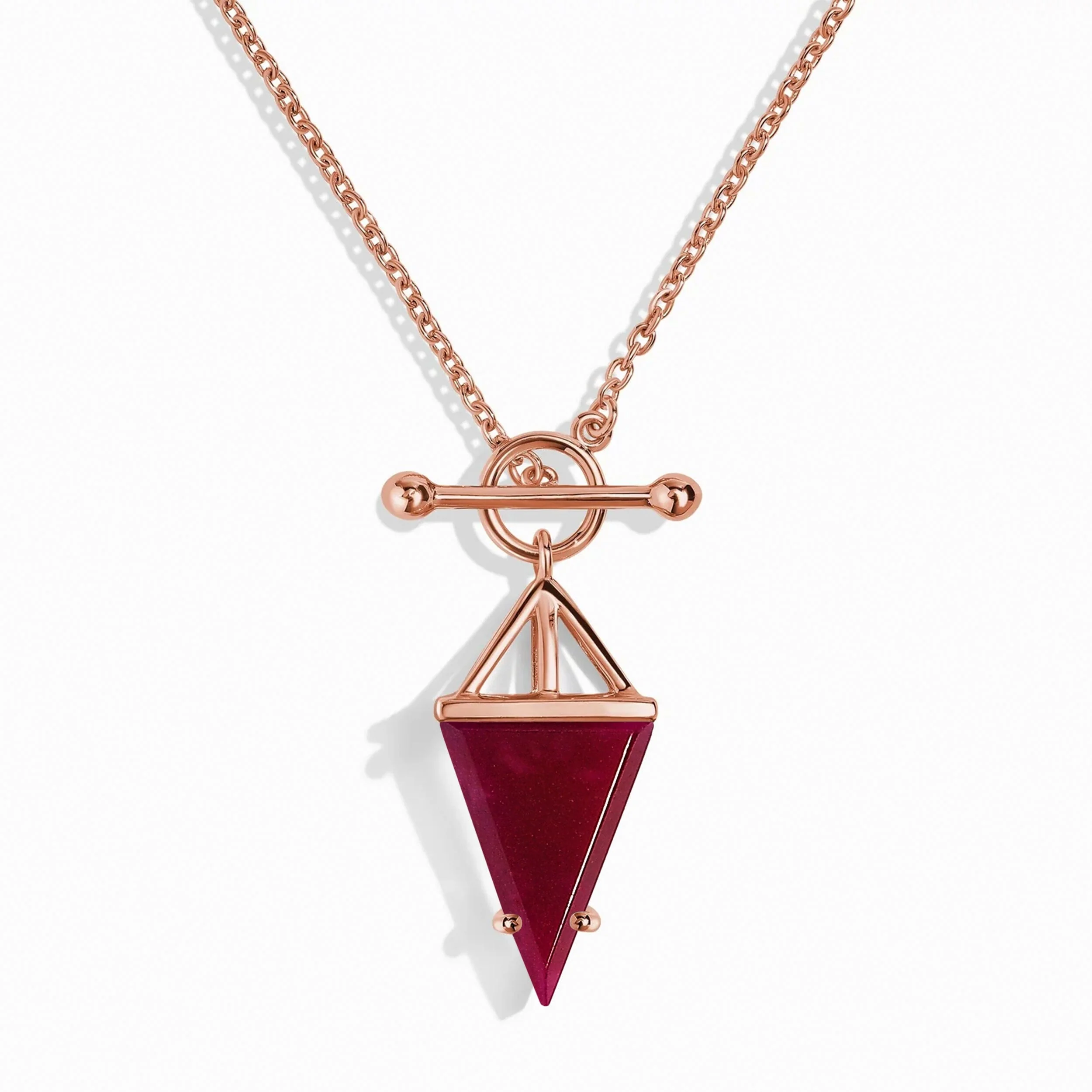 Pink Quartz Necklace - Heroine T-Lock - Image 3