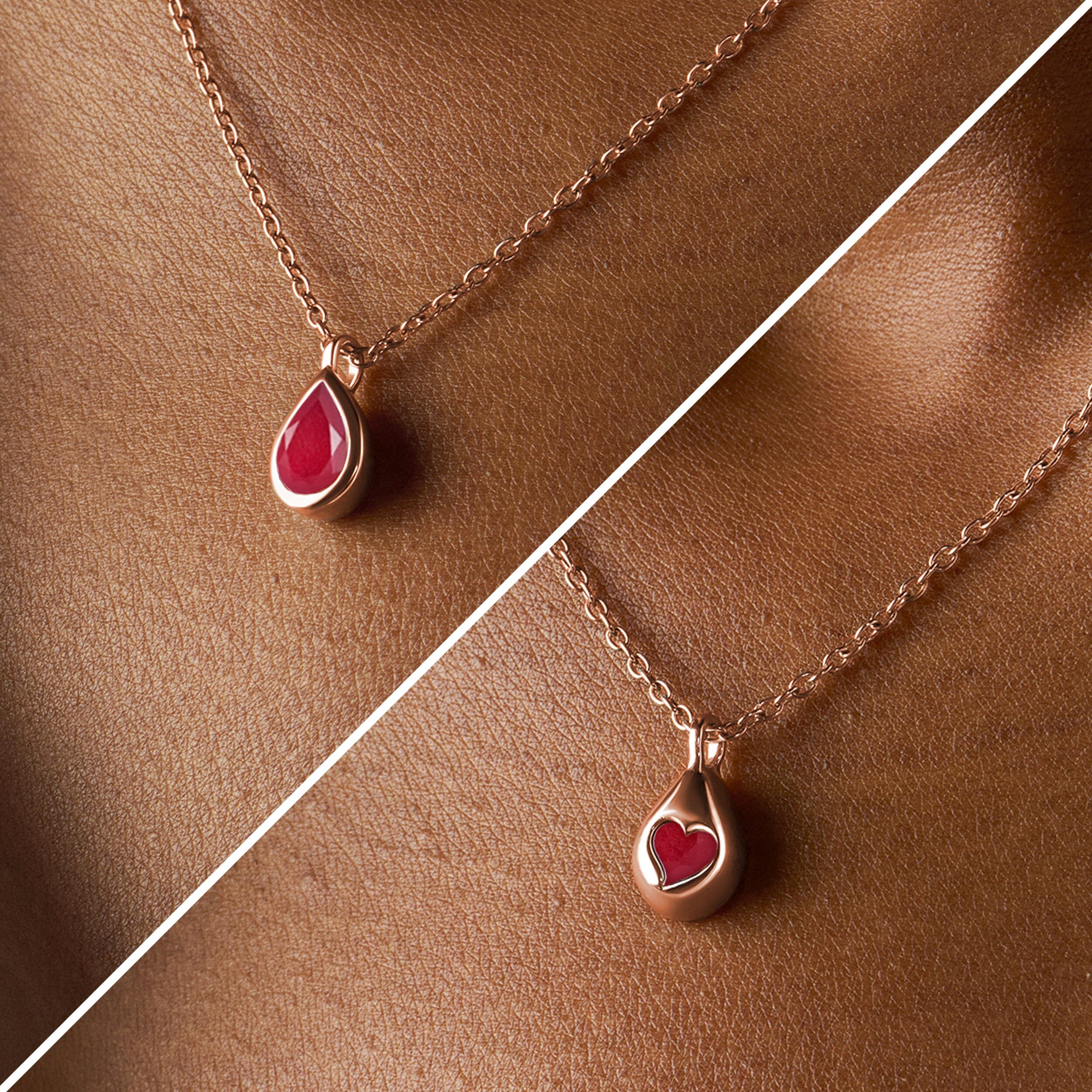 Pink Quartz Necklace - Hidden Heart - Image 11