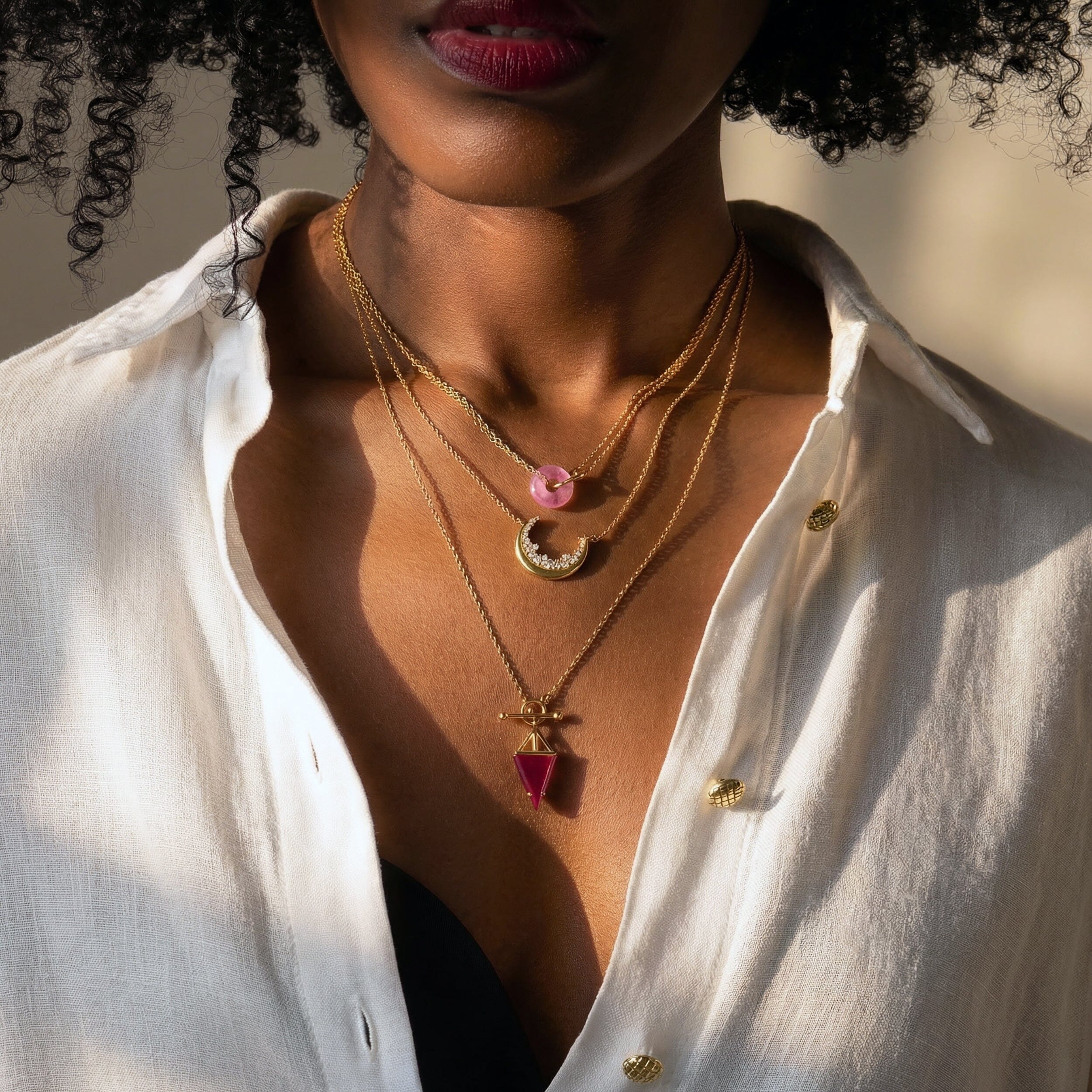 Pink Quartz Necklace - Ora - Image 12