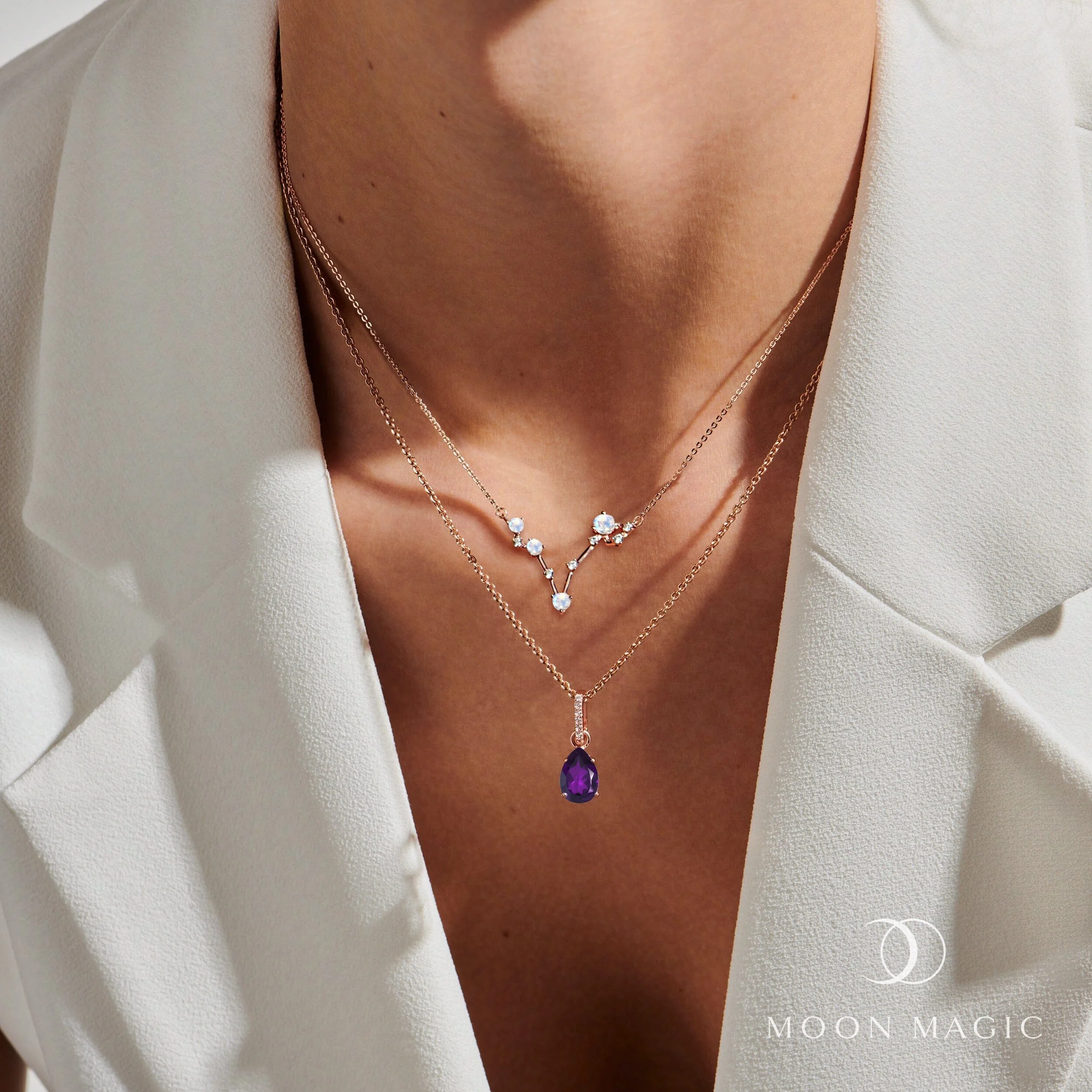 Pisces Zodiac & February Birthstone Necklaces - Image 6