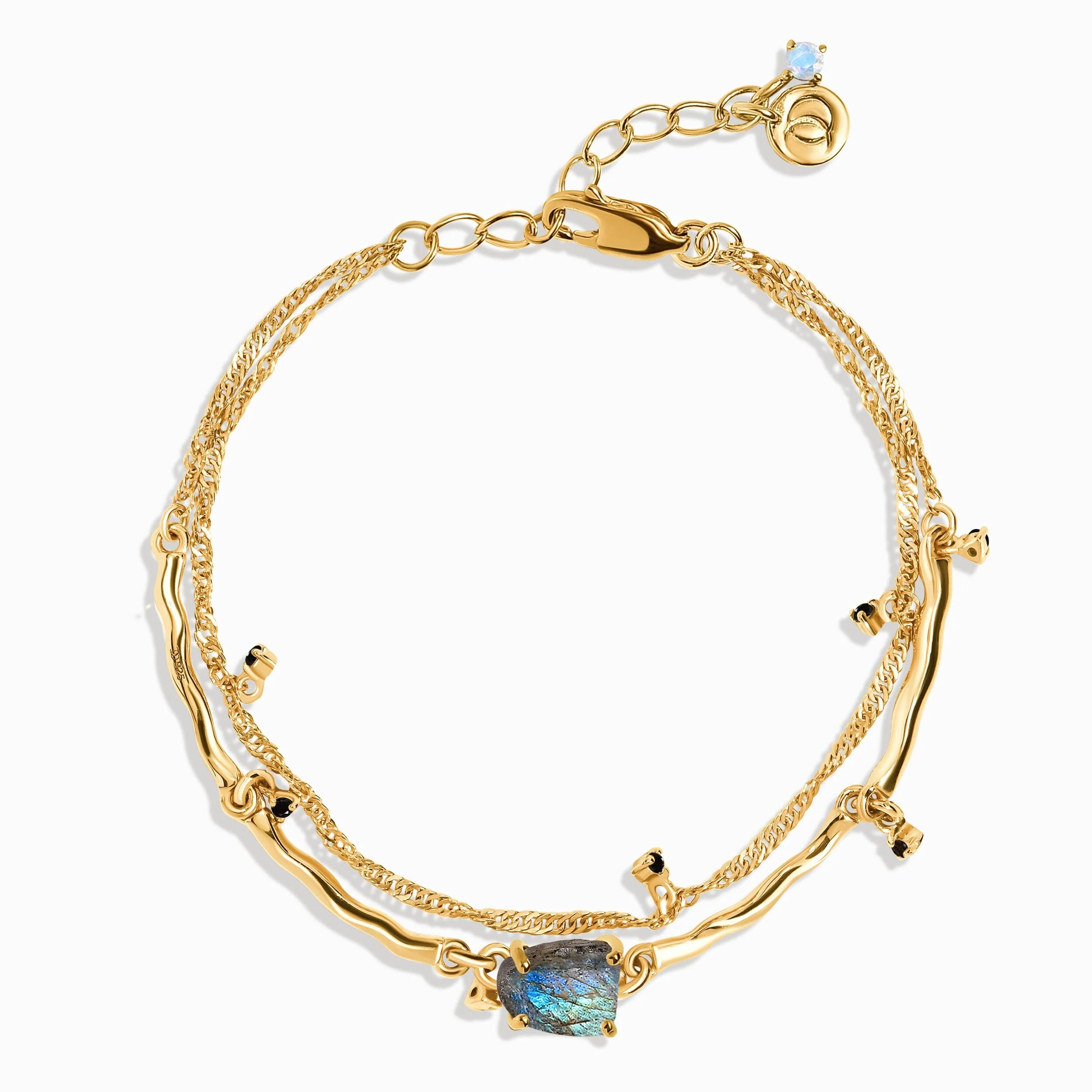 Raw Crystal Bracelet - Flow Labradorite - Image 7