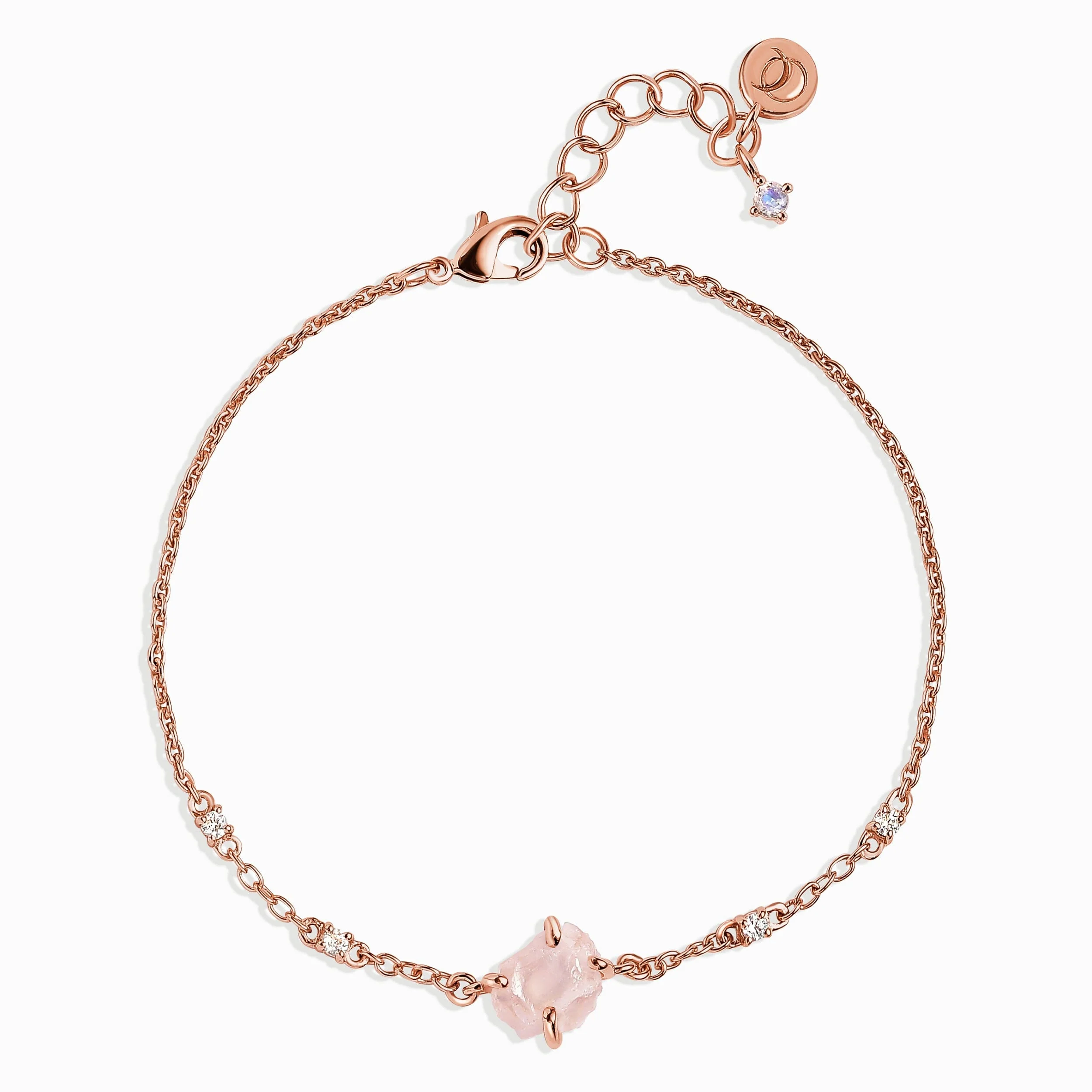 Raw Crystal Bracelet - Rose Quartz 'Self Love' - Image 3