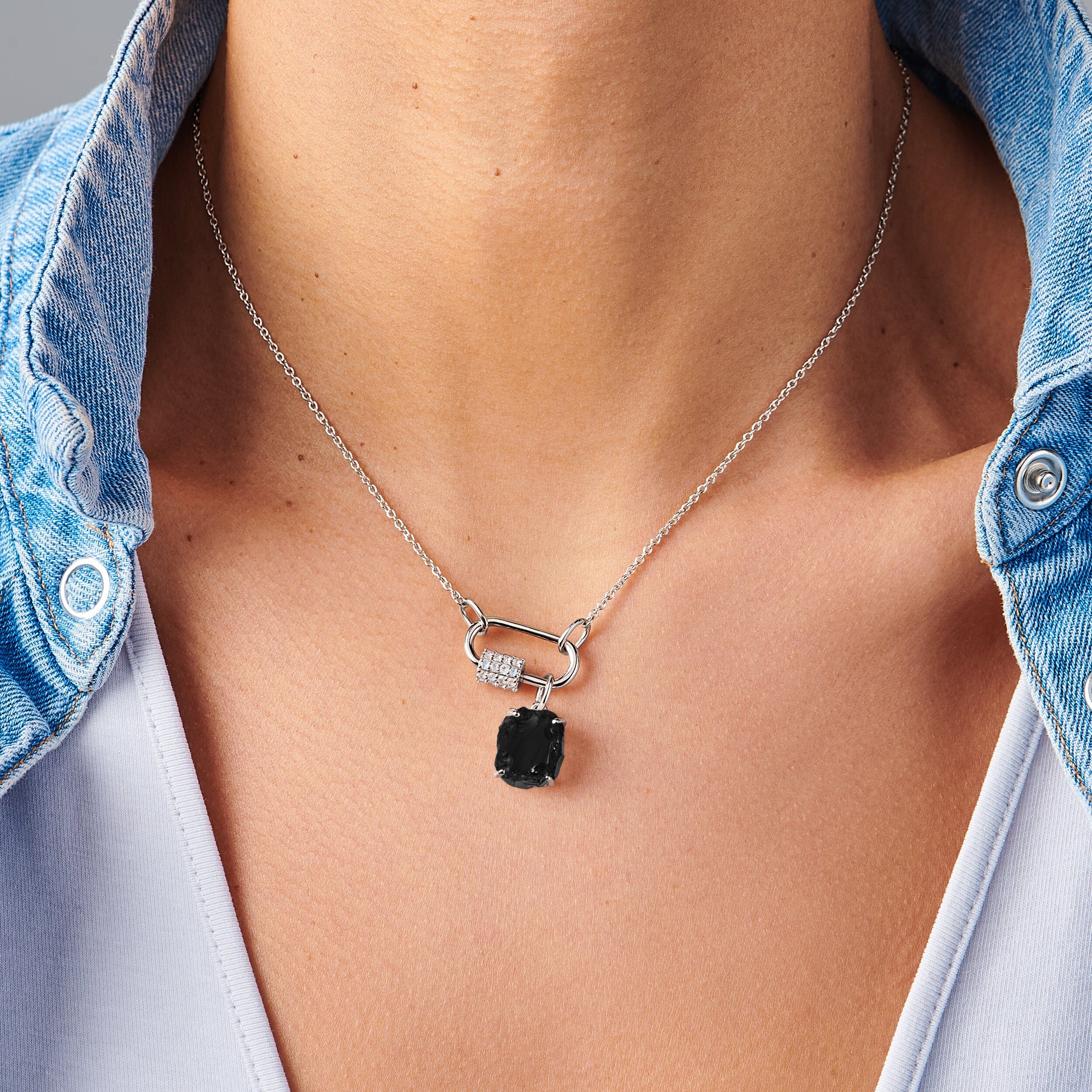 Raw Crystal Charm - Black Obsidian - Image 2