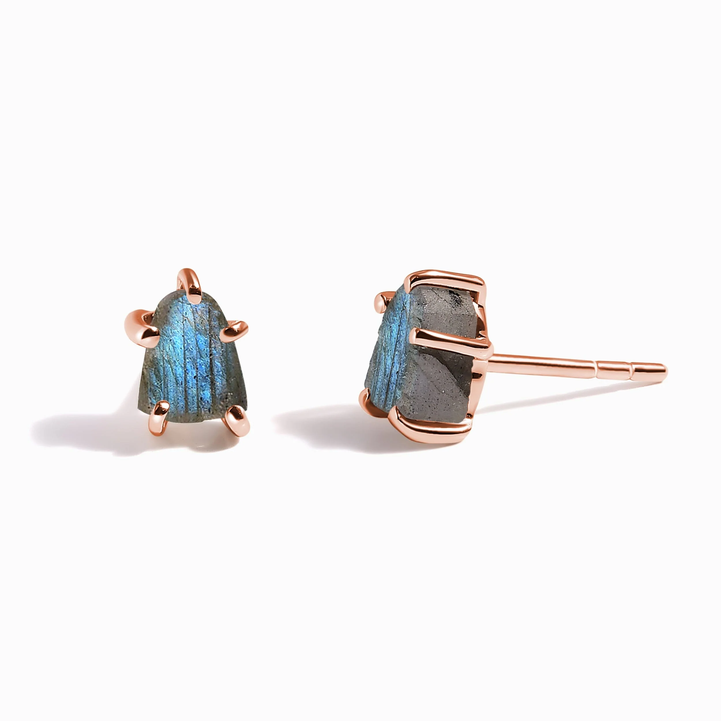 Raw Crystal Earrings - Celestial Labradorite - Image 3