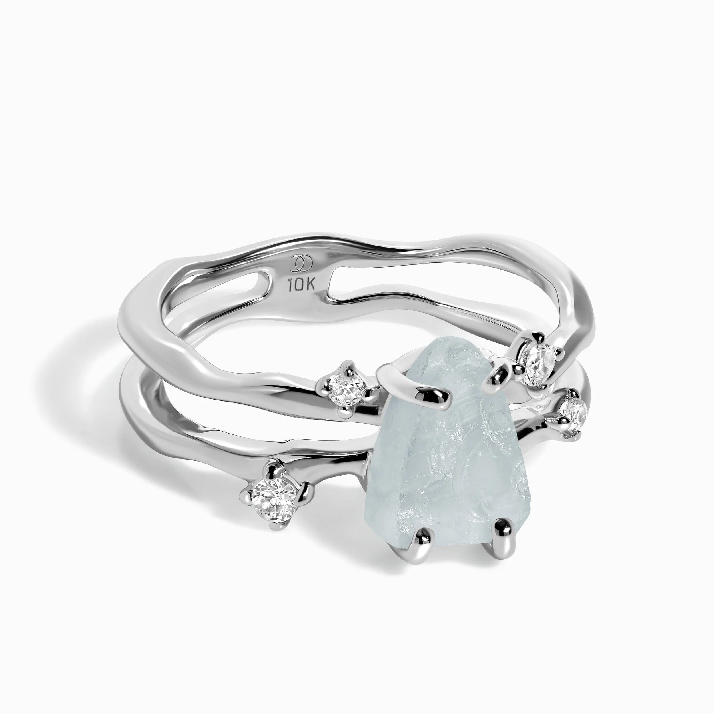 Raw Crystal Ring - Flow Aquamarine - Image 7