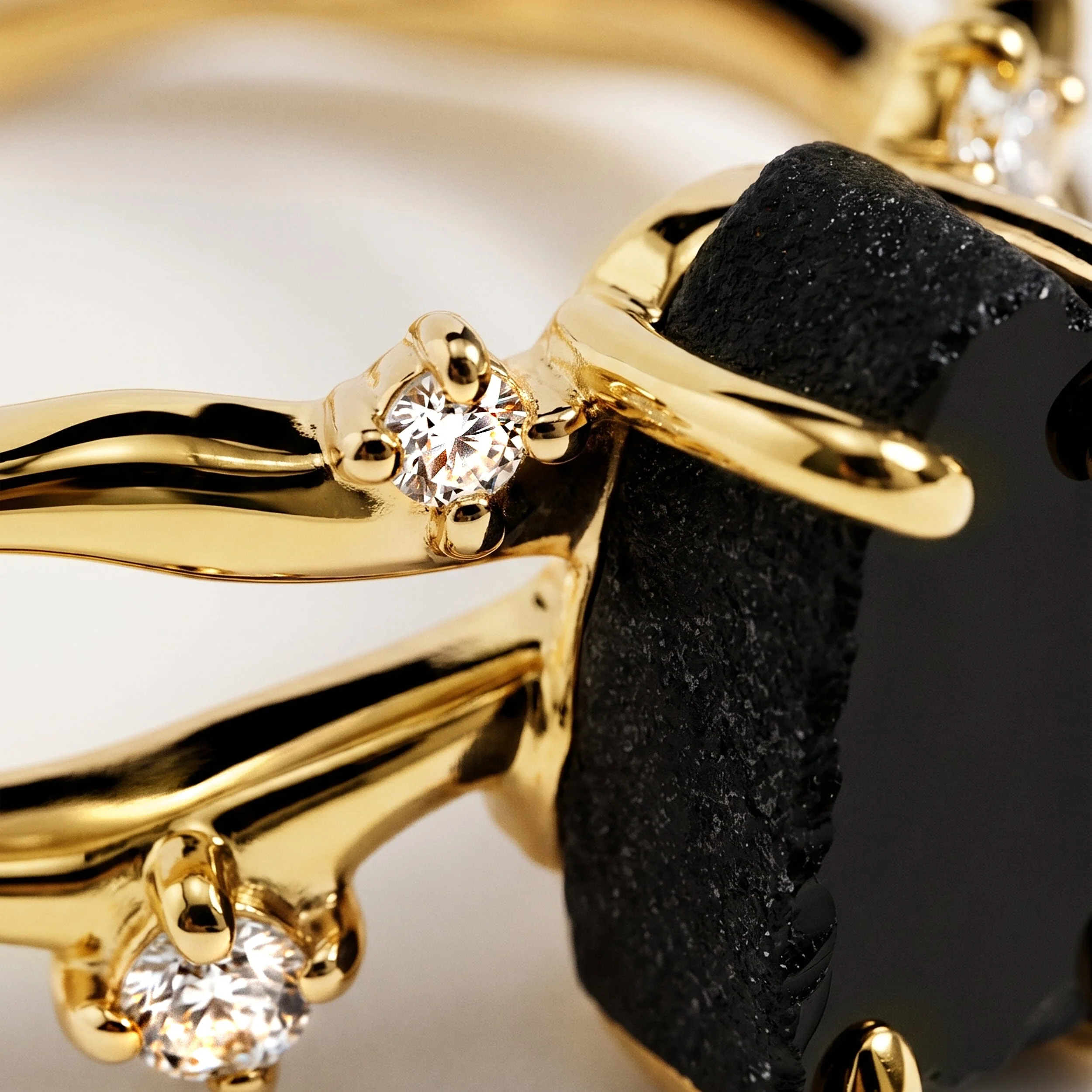 Raw Crystal Ring - Flow Black Obsidian - Image 22