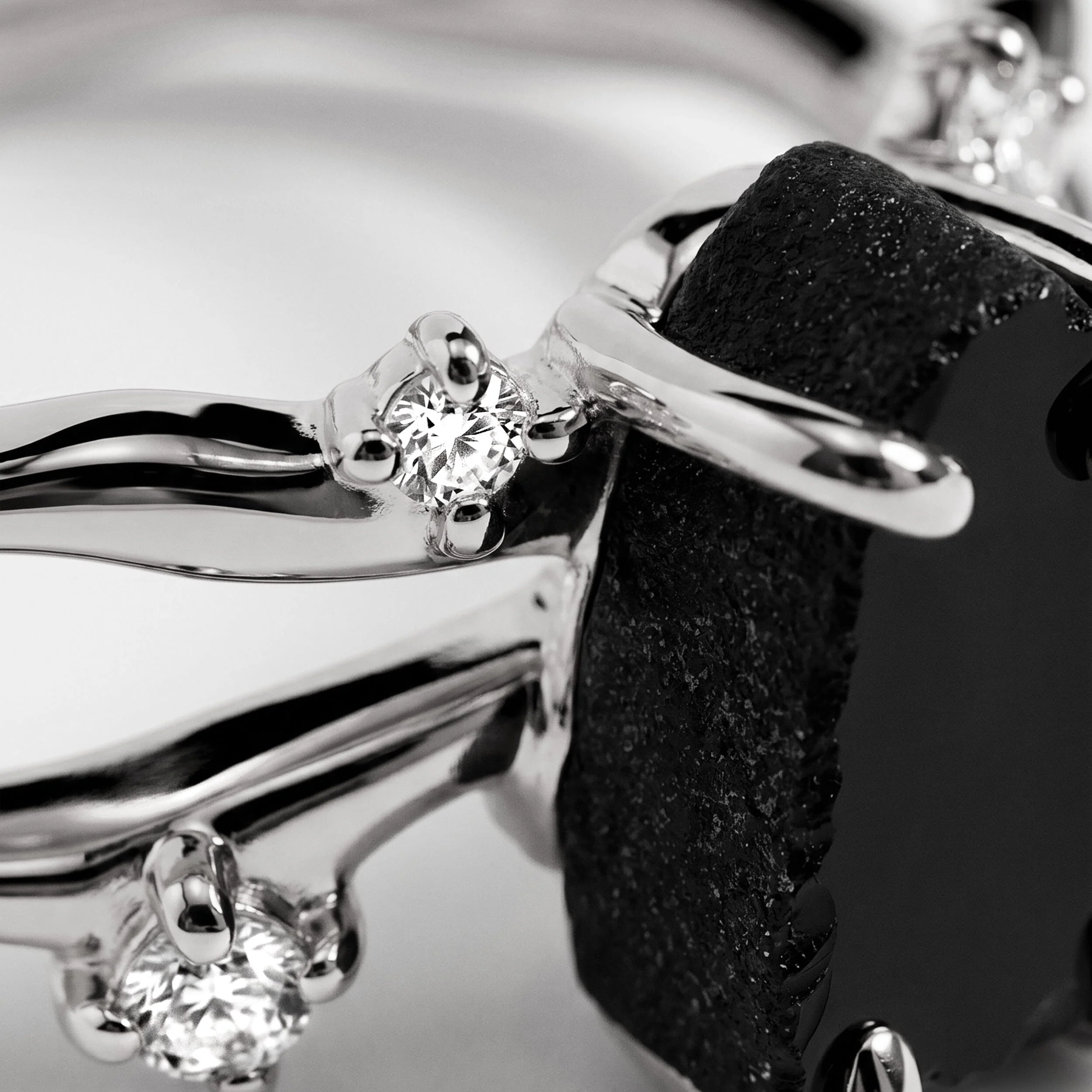 Raw Crystal Ring - Flow Black Obsidian - Image 23