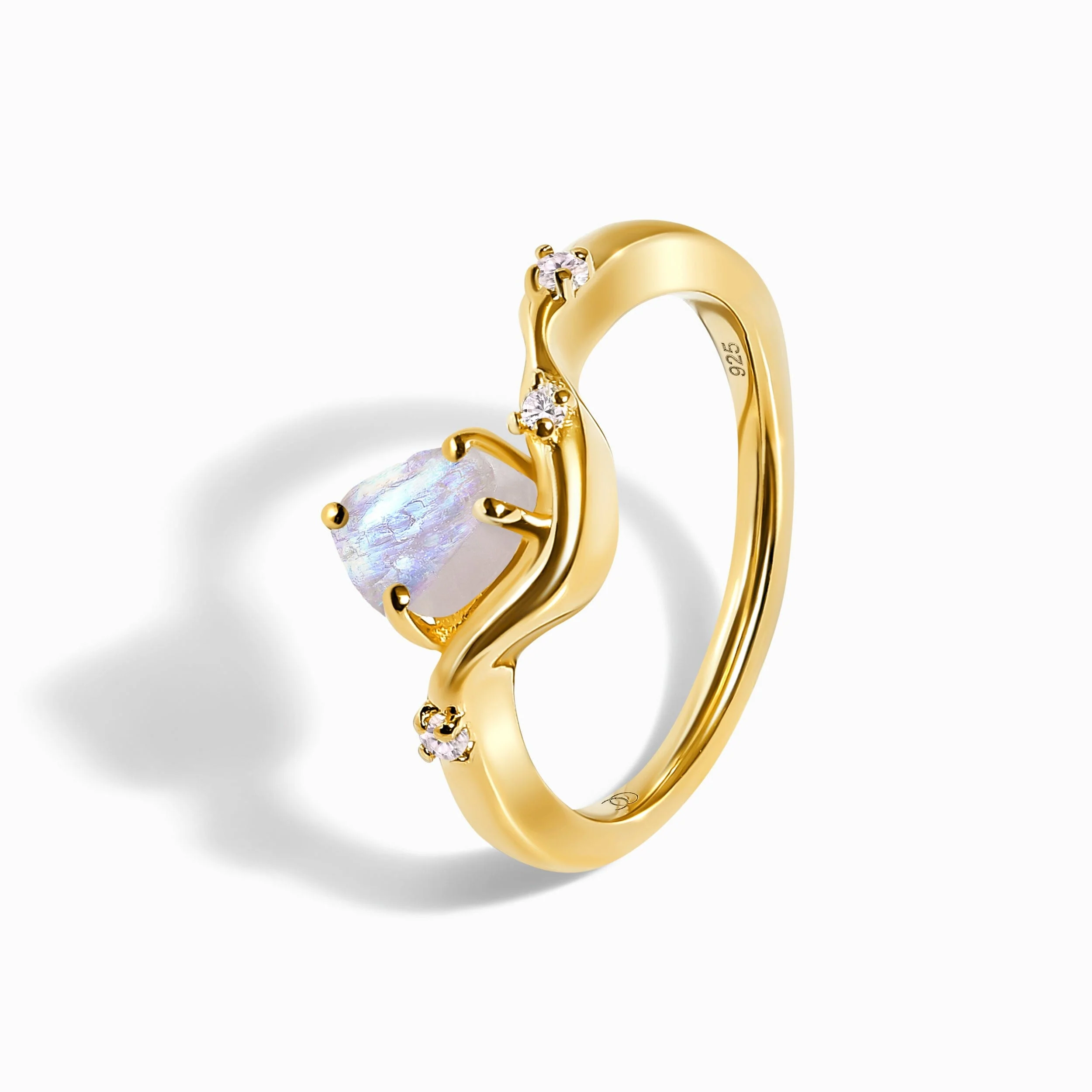 Raw Crystal Ring - Moonstone Arc of Origin - Image 9