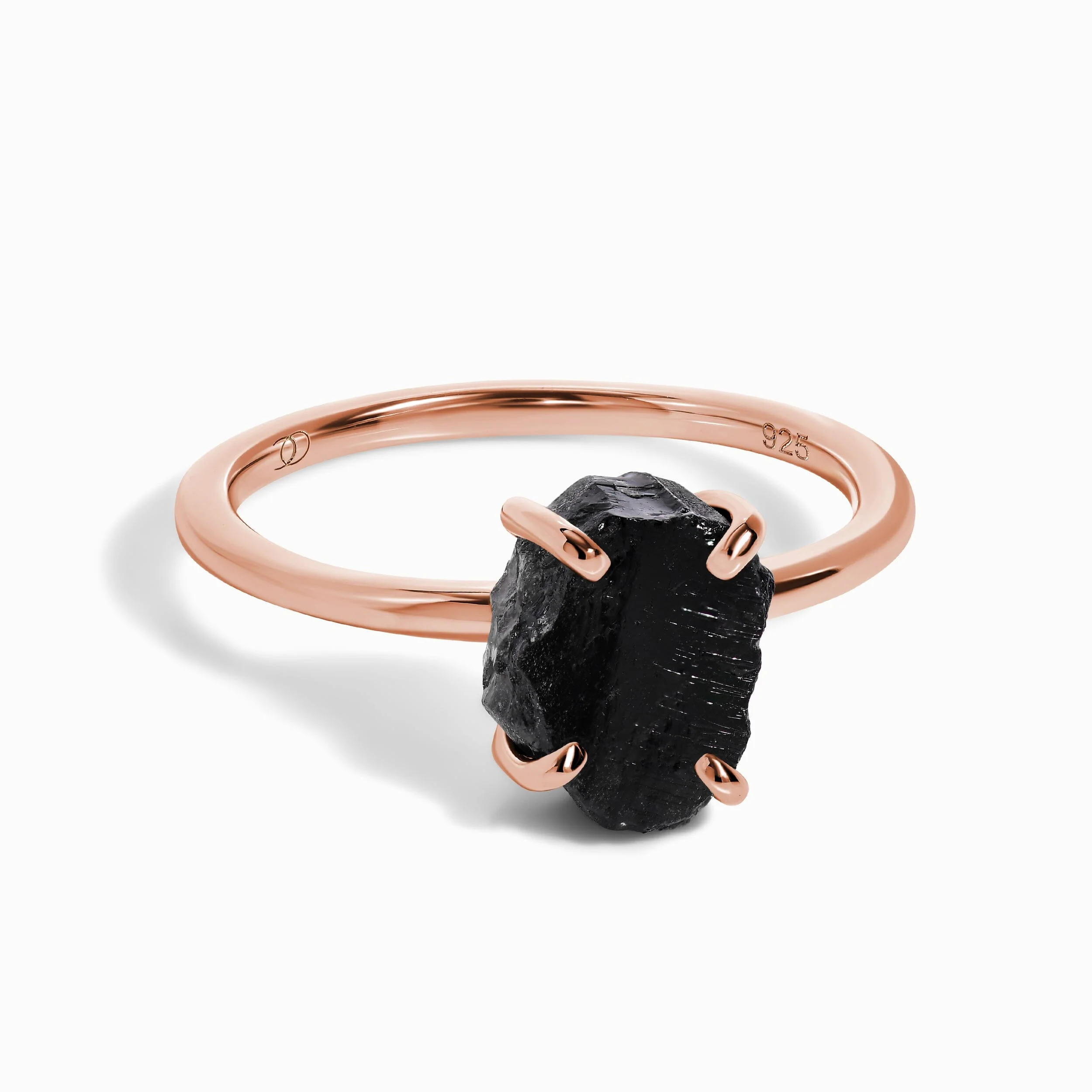 Raw Crystal Ring - Petite Black Obsidian - Image 3