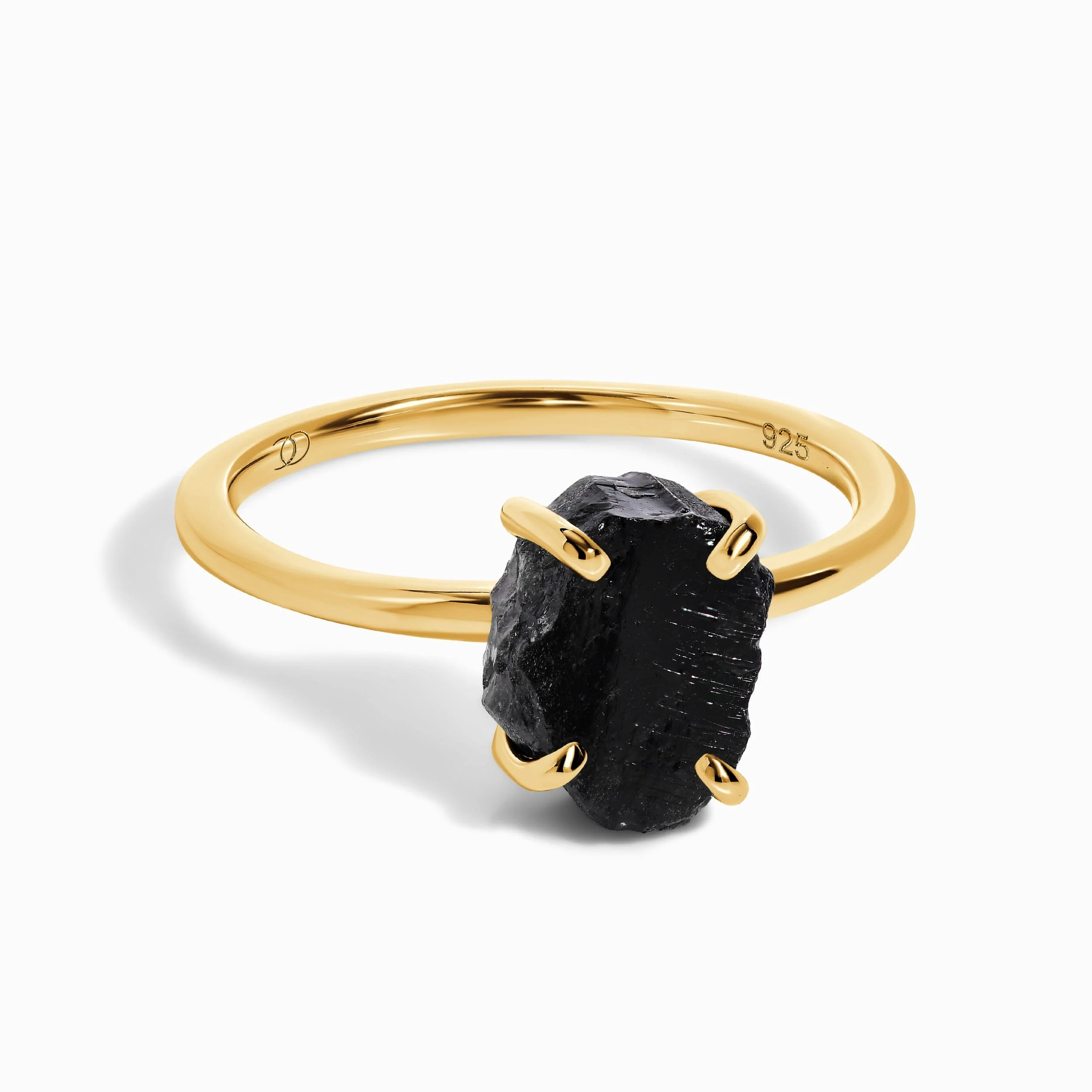 Raw Crystal Ring - Petite Black Obsidian - Image 5