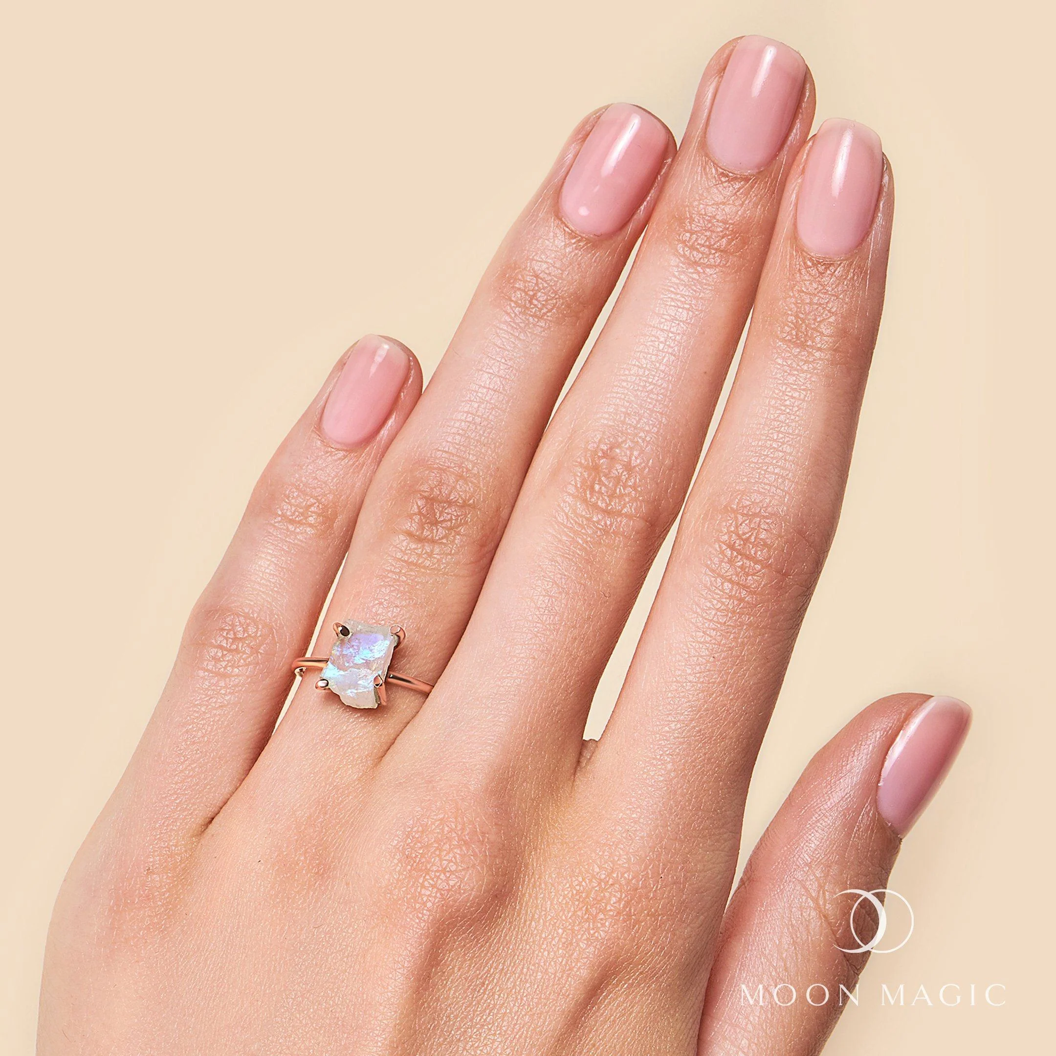 Raw Crystal Ring - Petite Moonstone - Image 21