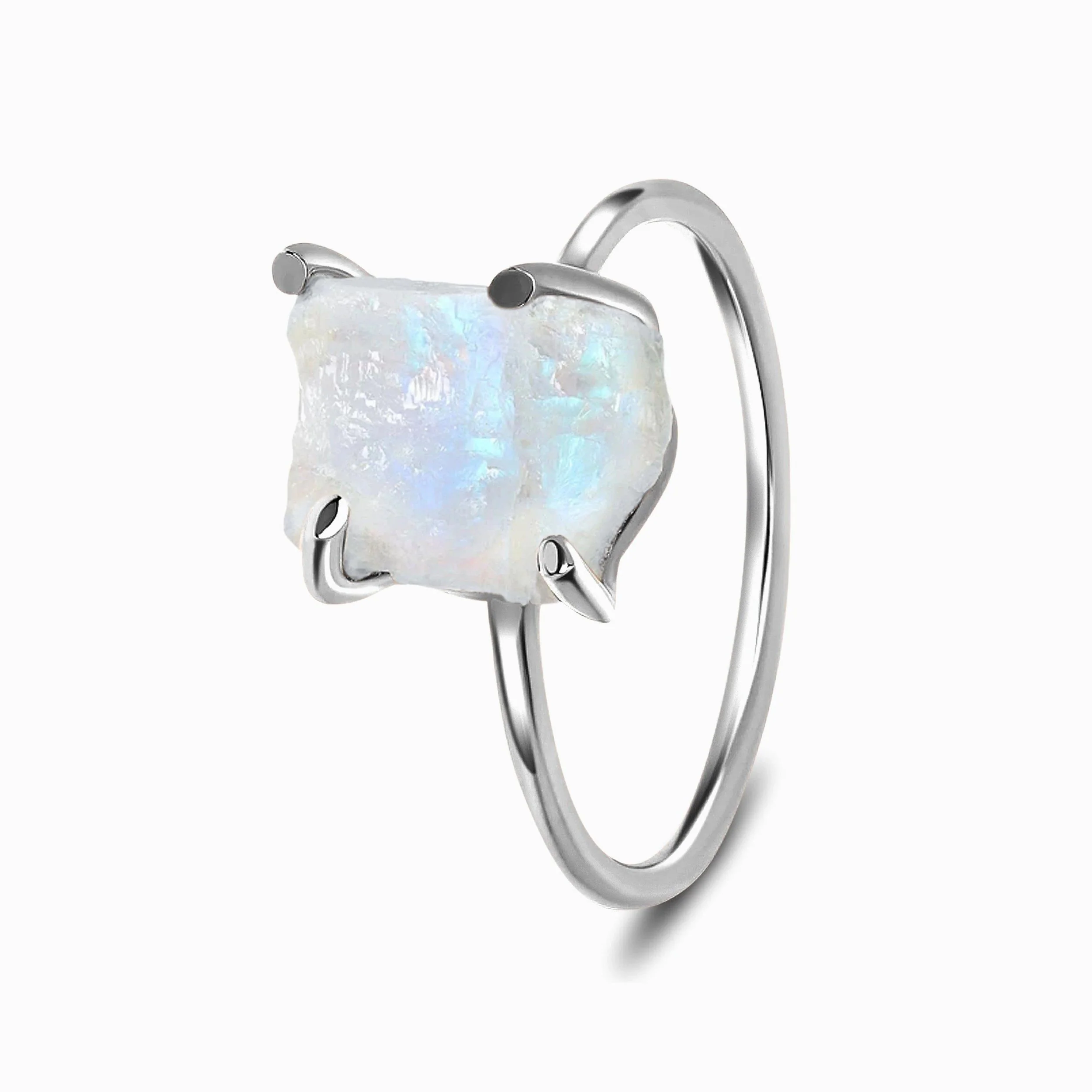 Raw Crystal Ring - Petite Moonstone - Image 9