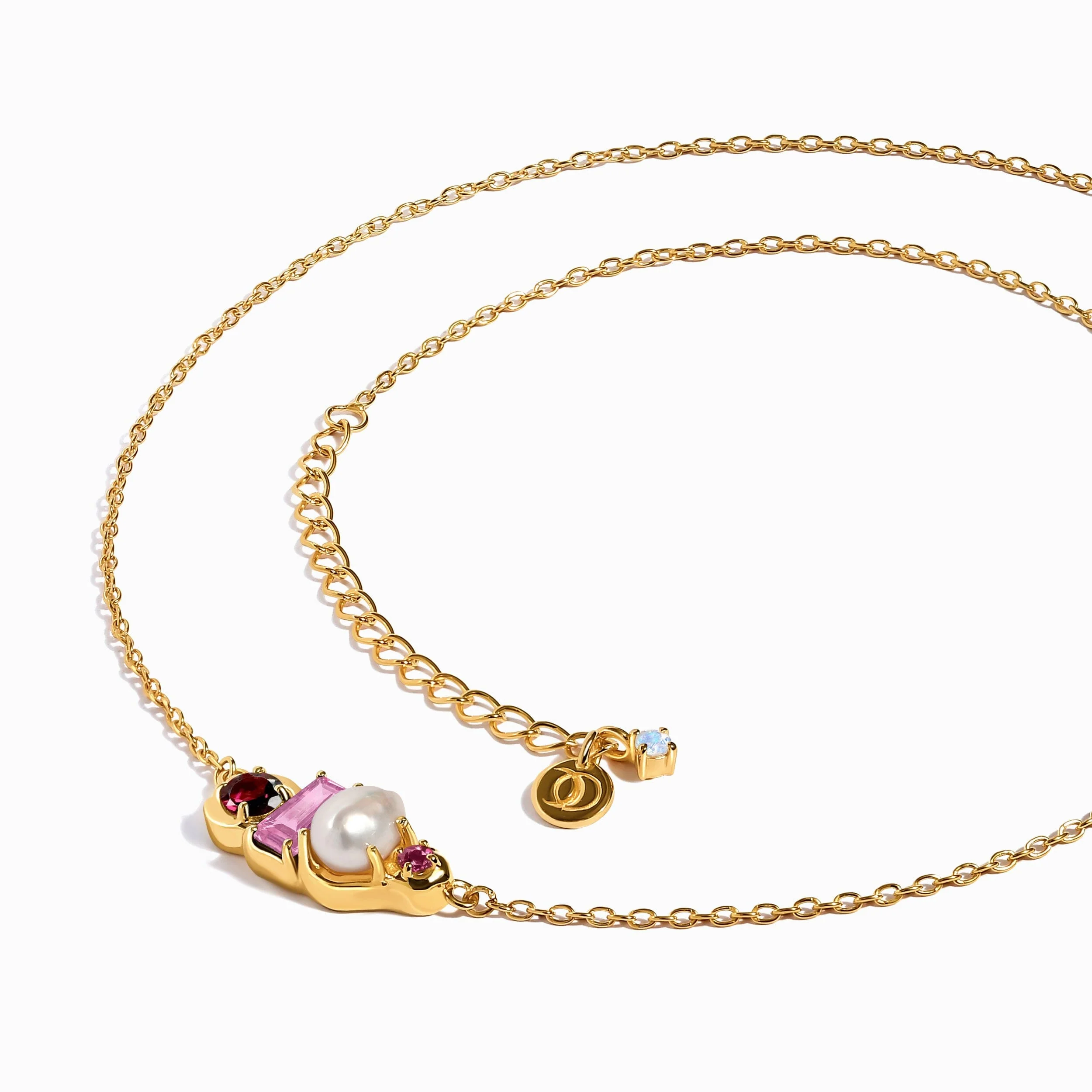Rhodolite Garnet Pearl Necklace - Treasure - Image 14