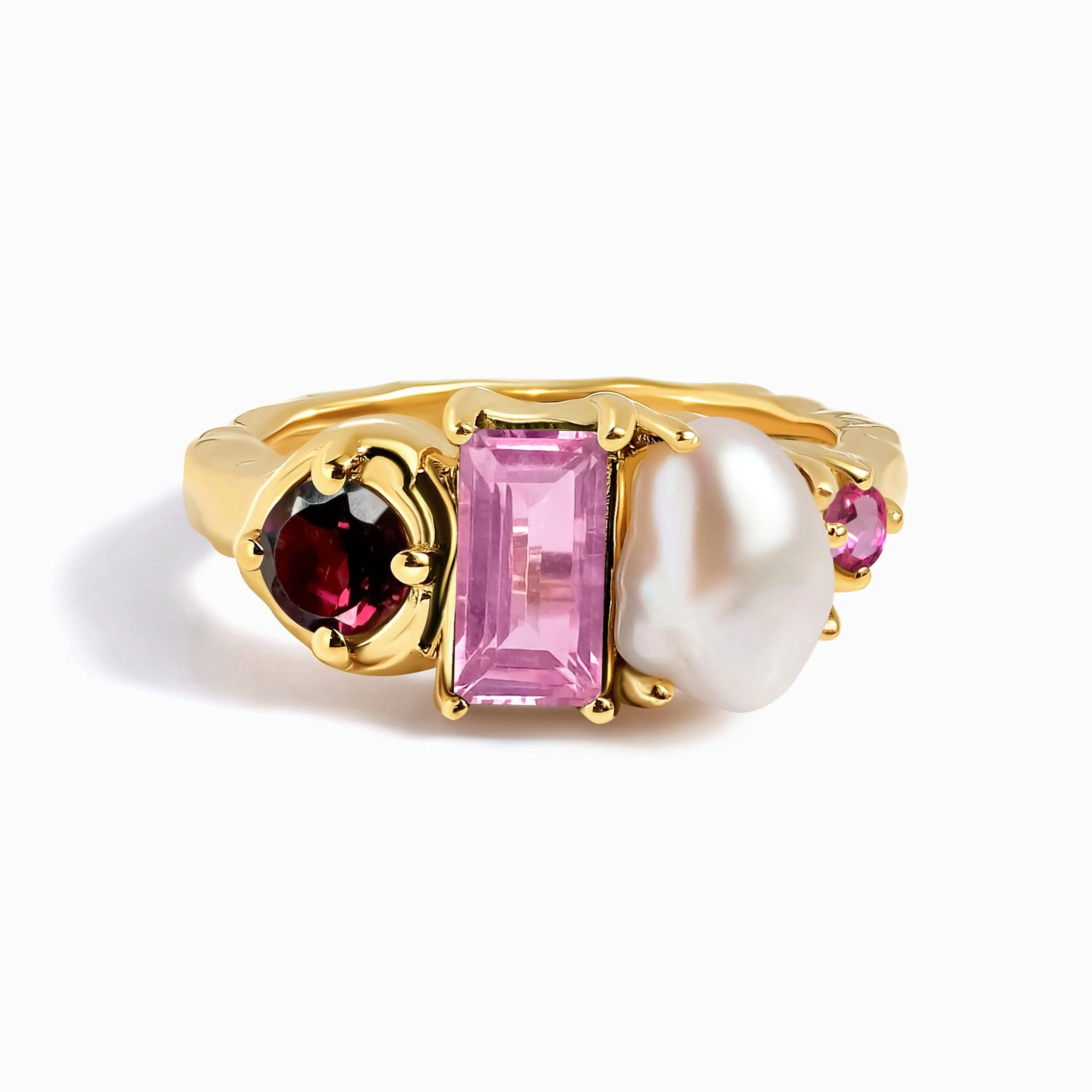 Rhodolite Garnet Pearl Ring - Treasure - Image 5