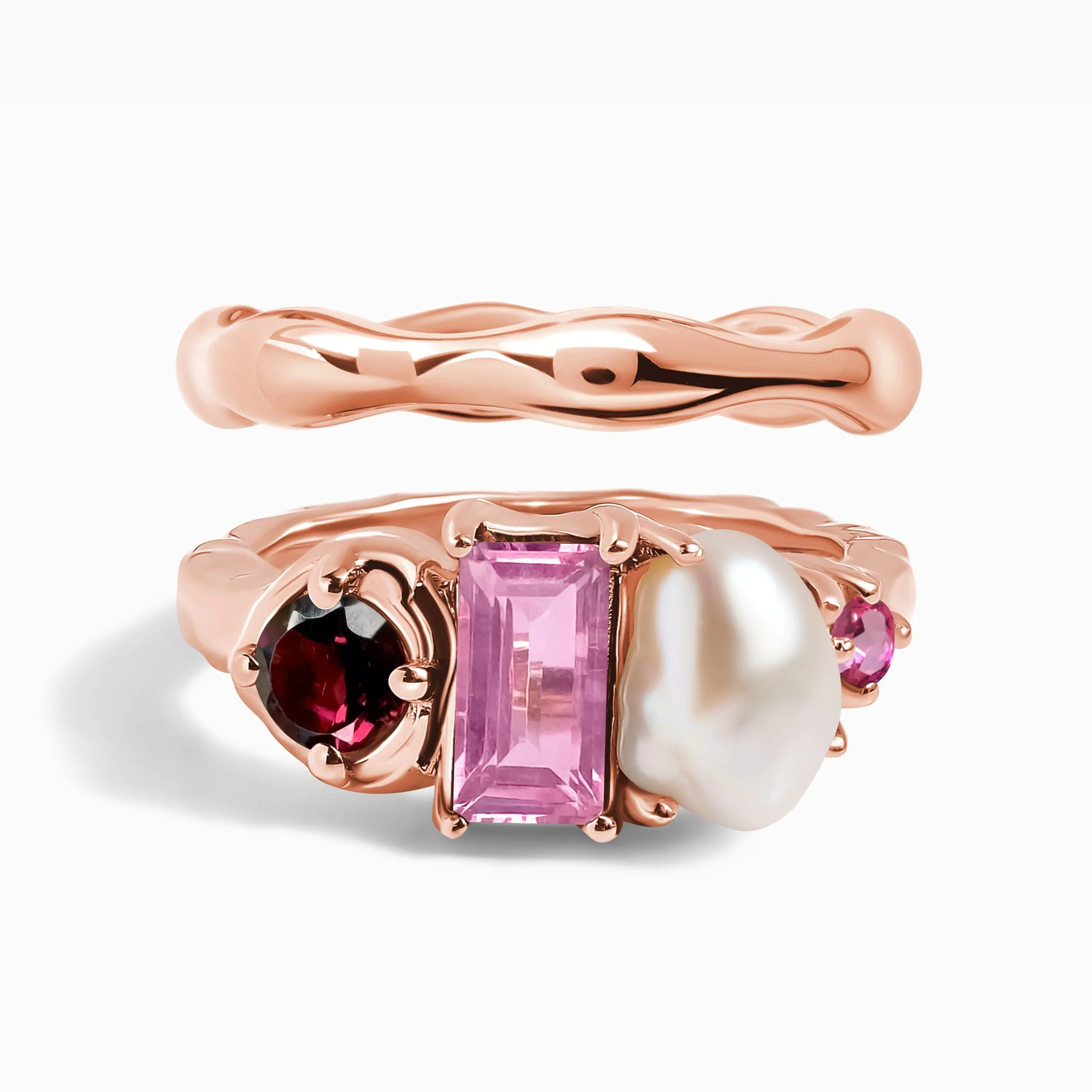 Rhodolite Garnet Treasure & Magma Band Set - Image 4