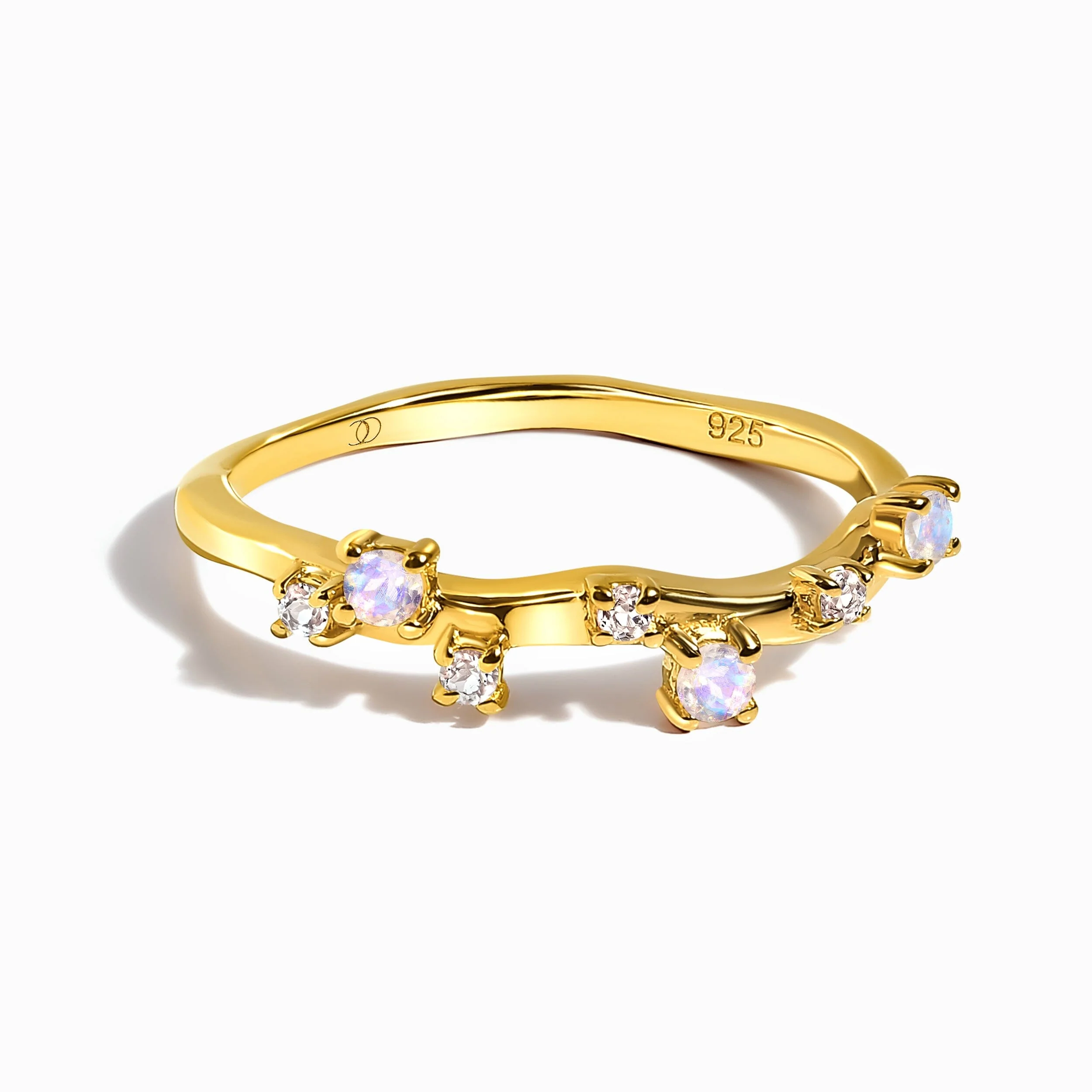 Moonstone Ring - Stardust Band - Image 5
