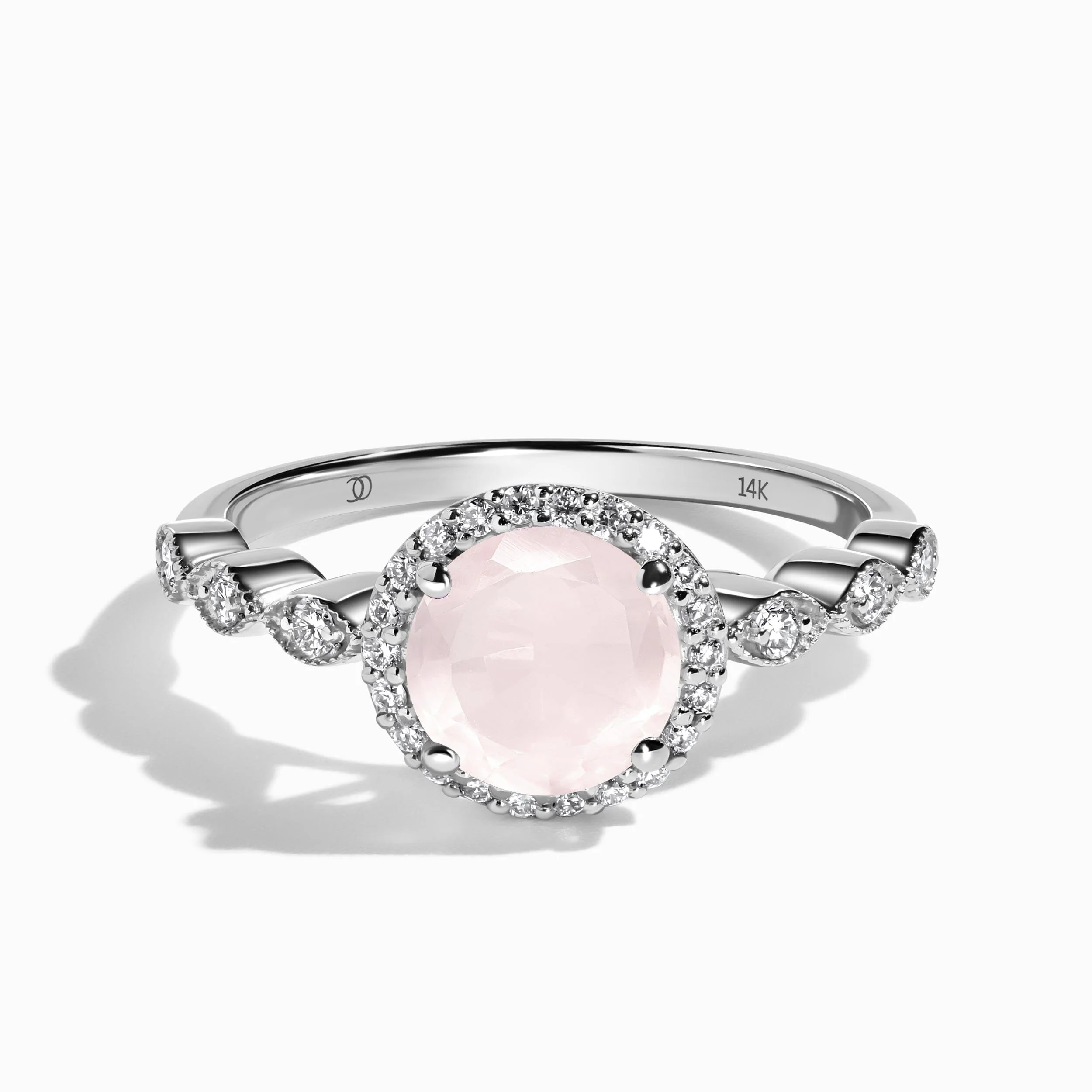 Rose Quartz Diamond Ring - Soulmate - Image 3