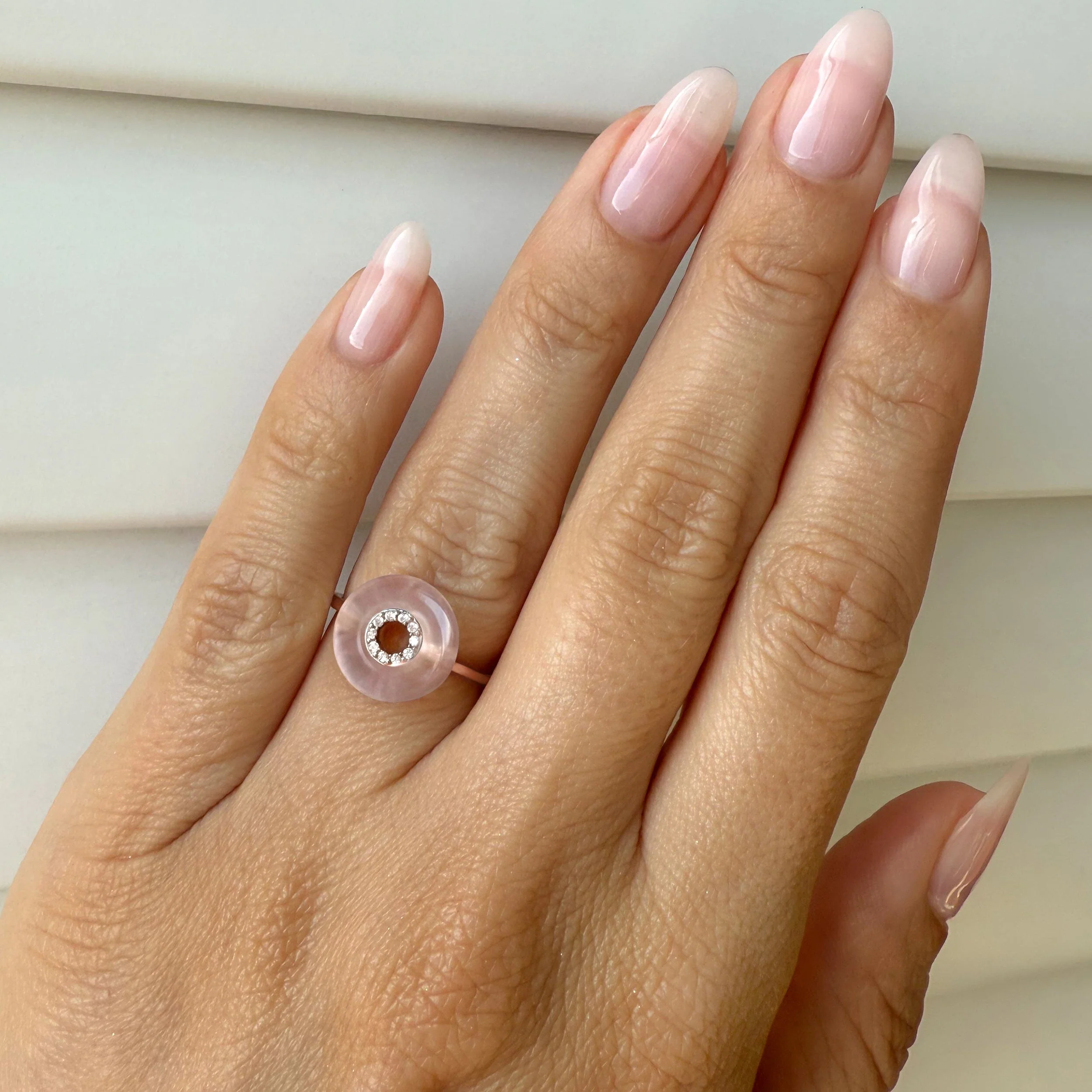 Rose Quartz Fidget Ring - Liora - Image 4