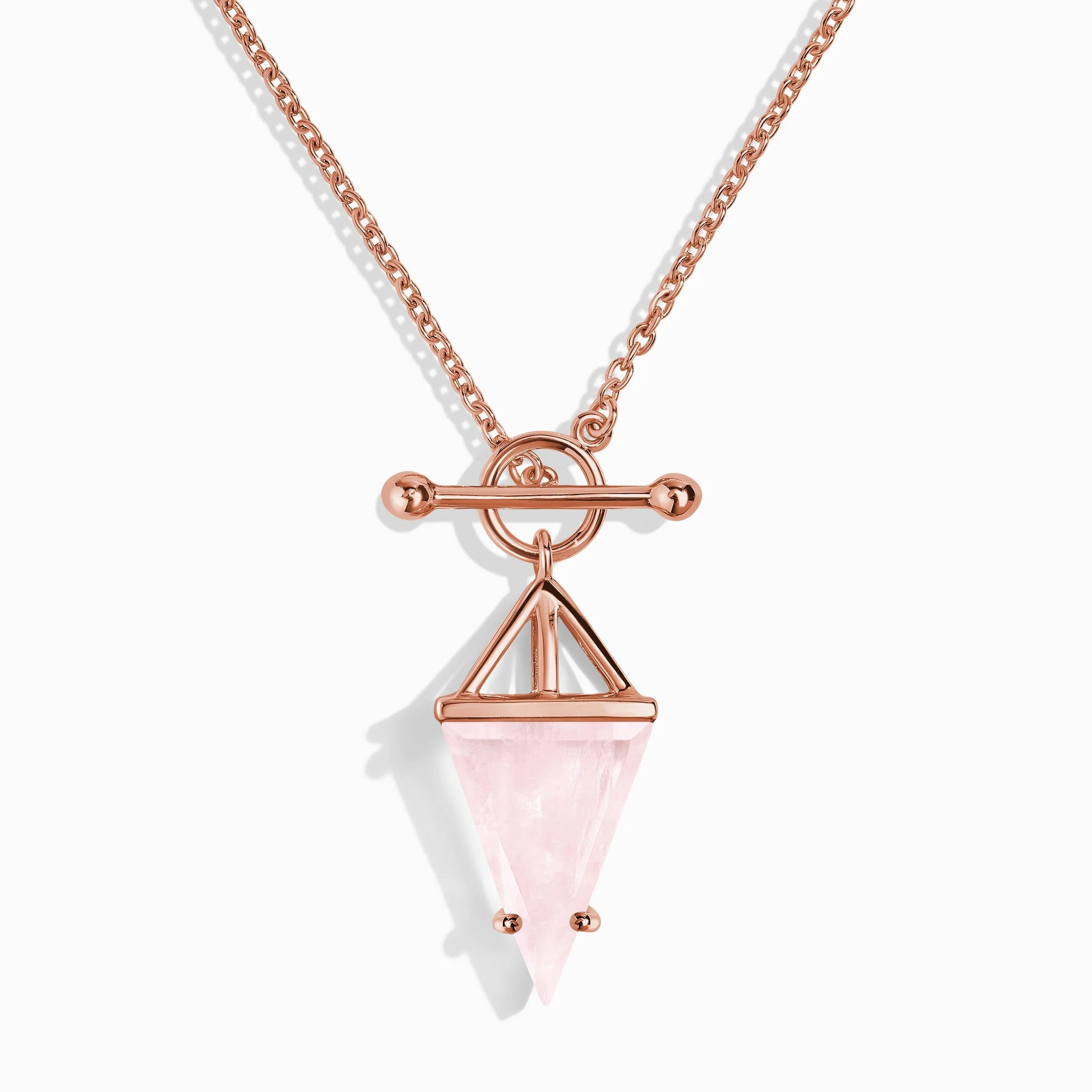 Rose Quartz Necklace - Heroine T-Lock - Image 5