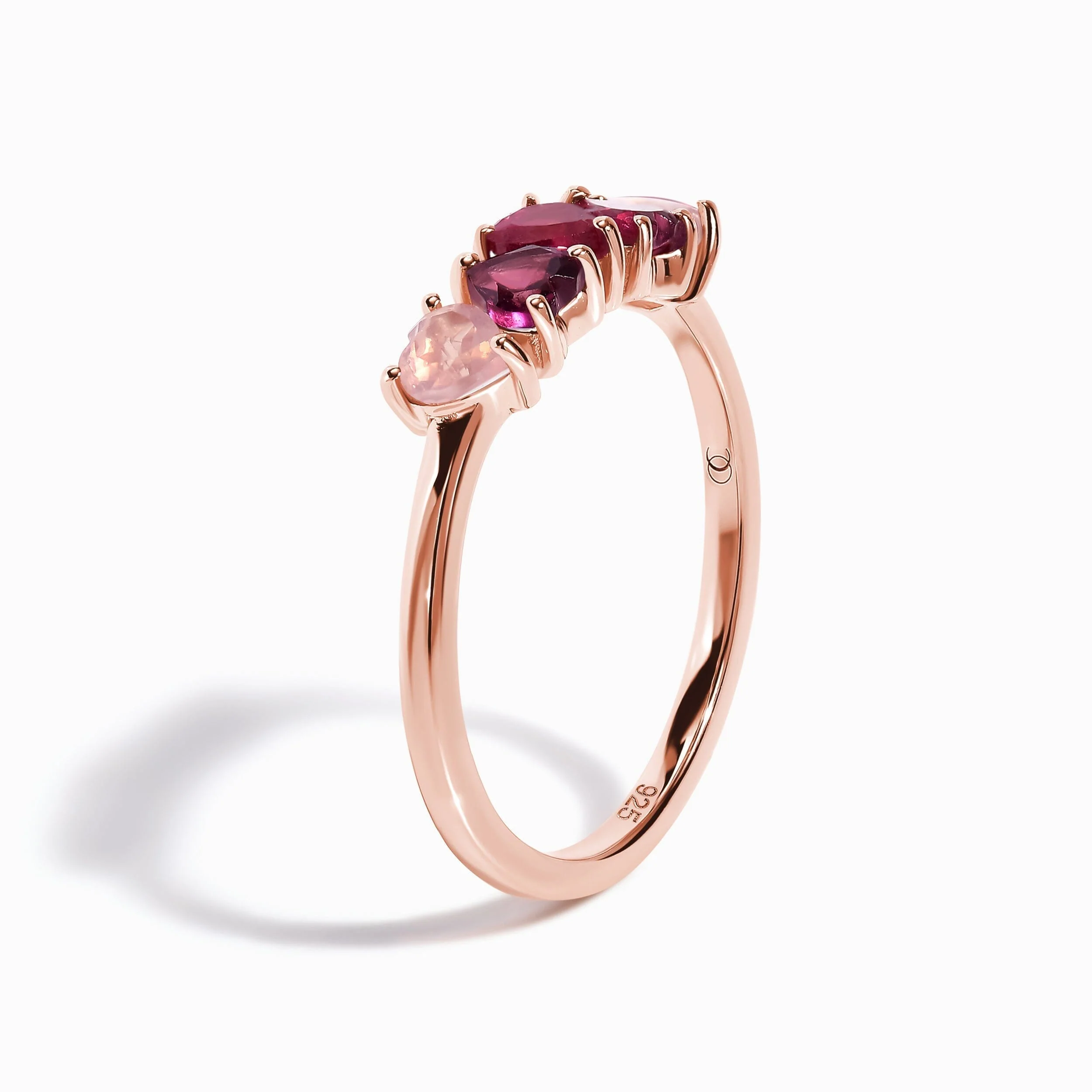 Rose Quartz Rhodolite Ring - Crush On You - Image 16