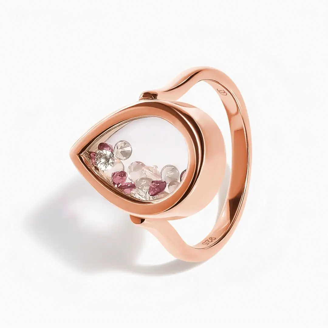 Rose Quartz Rhodolite Ring - Gem Glide - Image 4