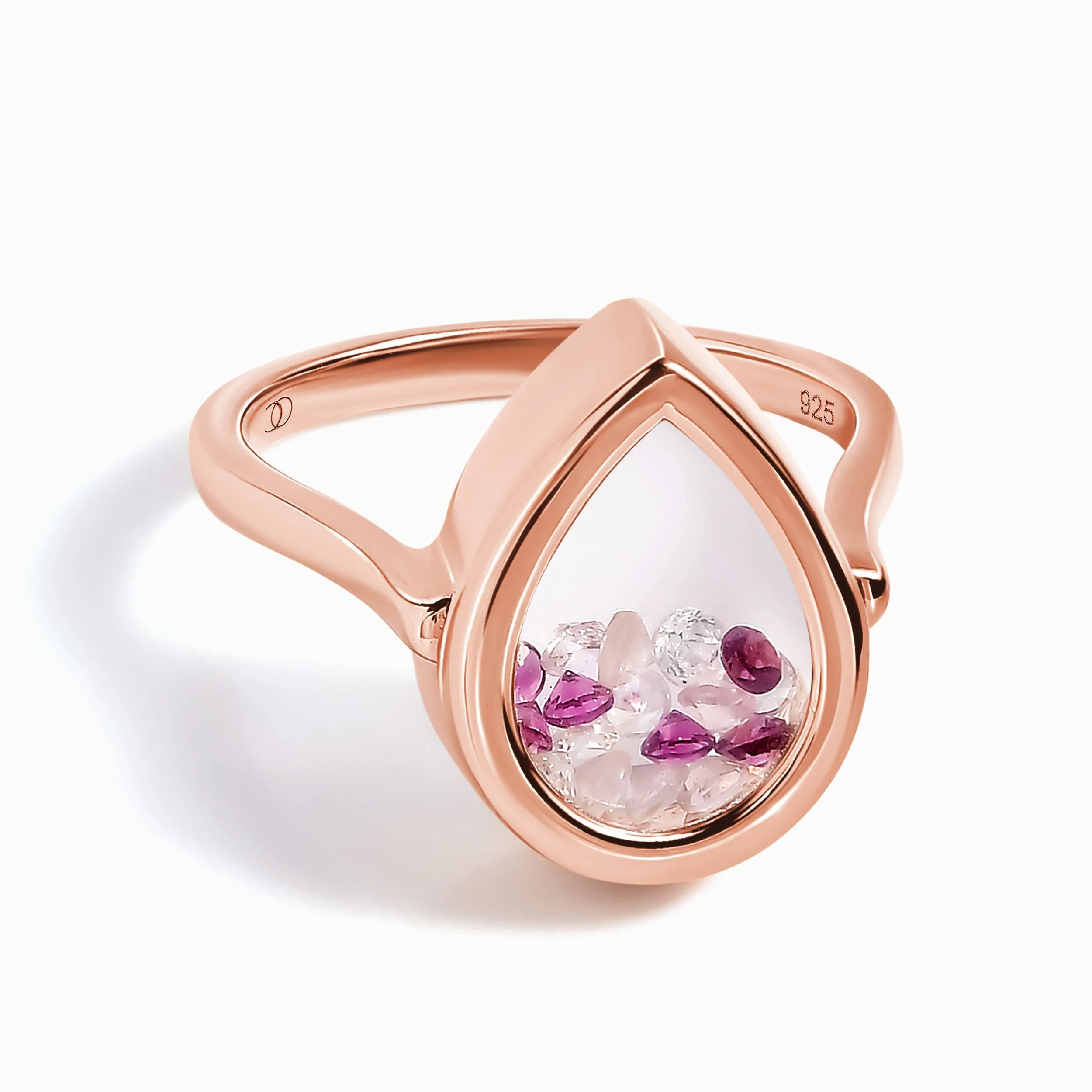 Rose Quartz Rhodolite Ring - Gem Glide - Image 5