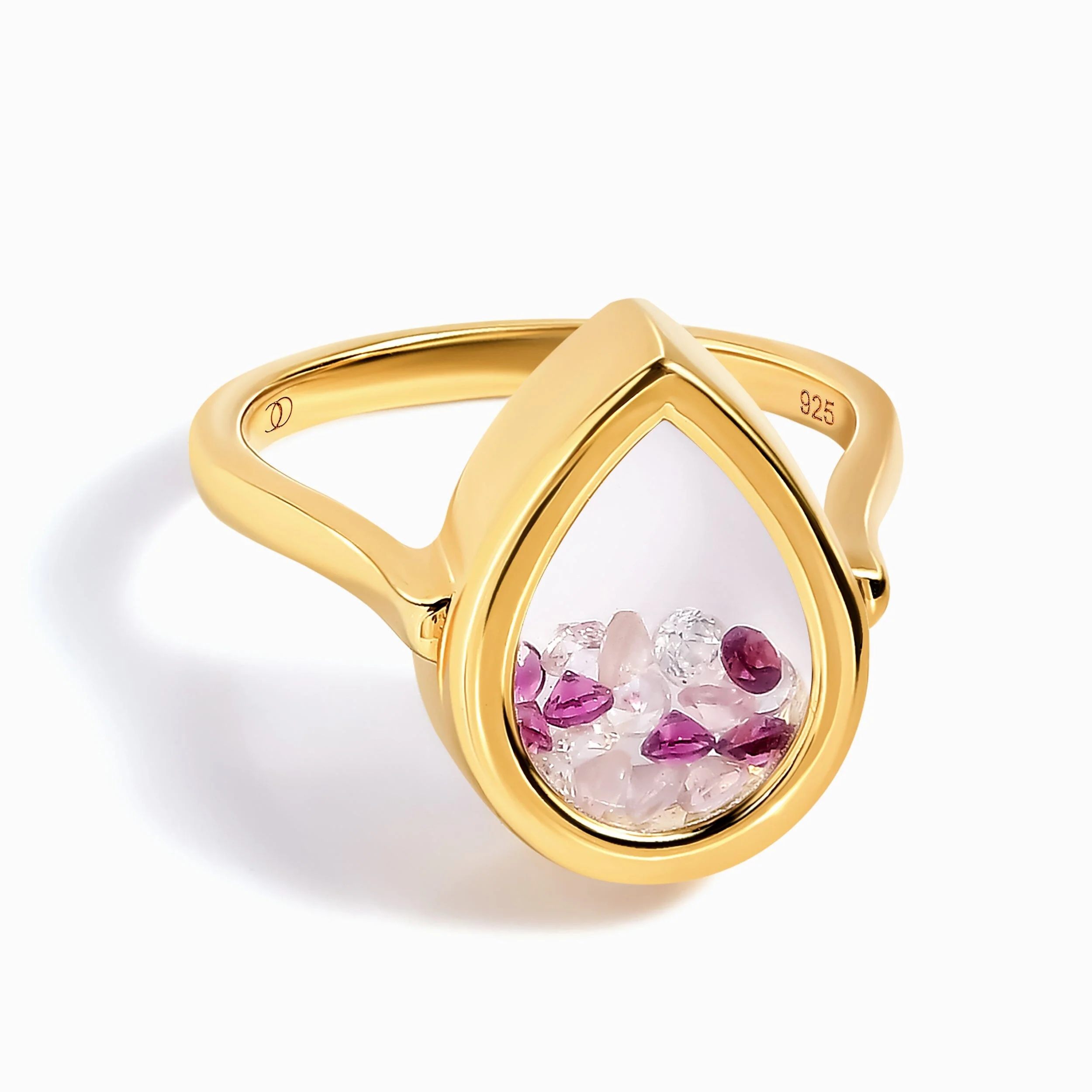 Rose Quartz Rhodolite Ring - Gem Glide - Image 8