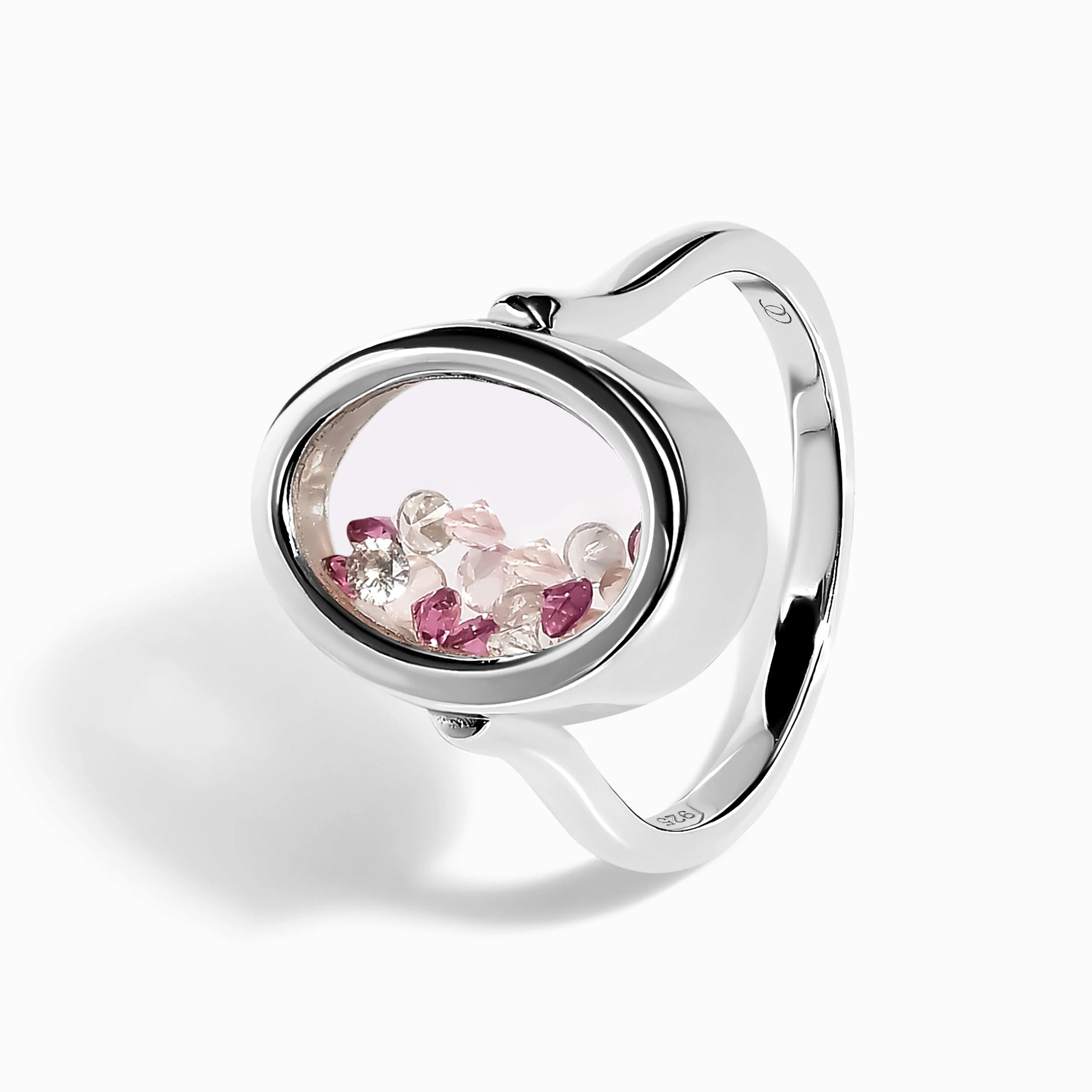 Rose Quartz Rhodolite Ring - Halo of Calm - Image 11