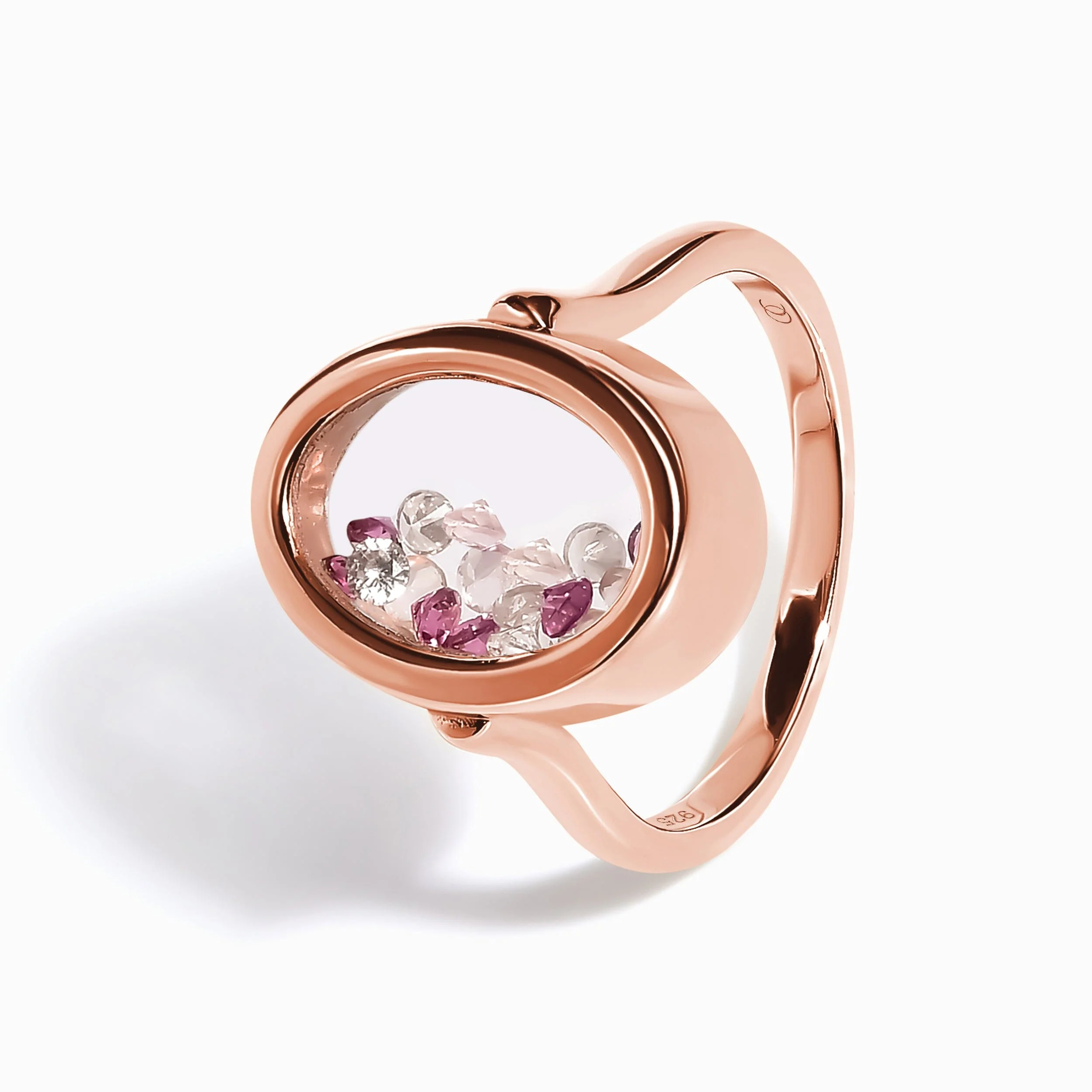 Rose Quartz Rhodolite Ring - Halo of Calm - Image 13