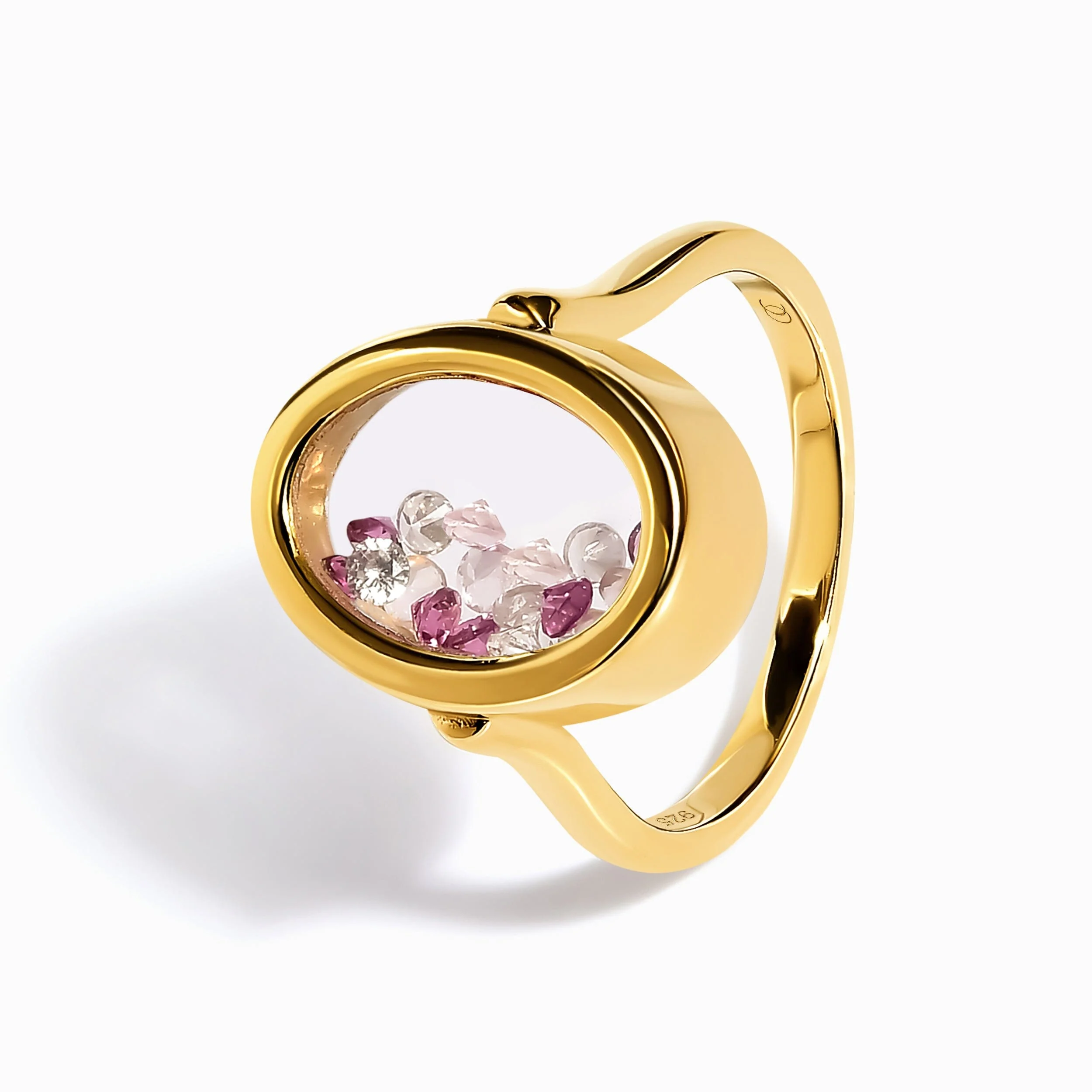 Rose Quartz Rhodolite Ring - Halo of Calm - Image 16