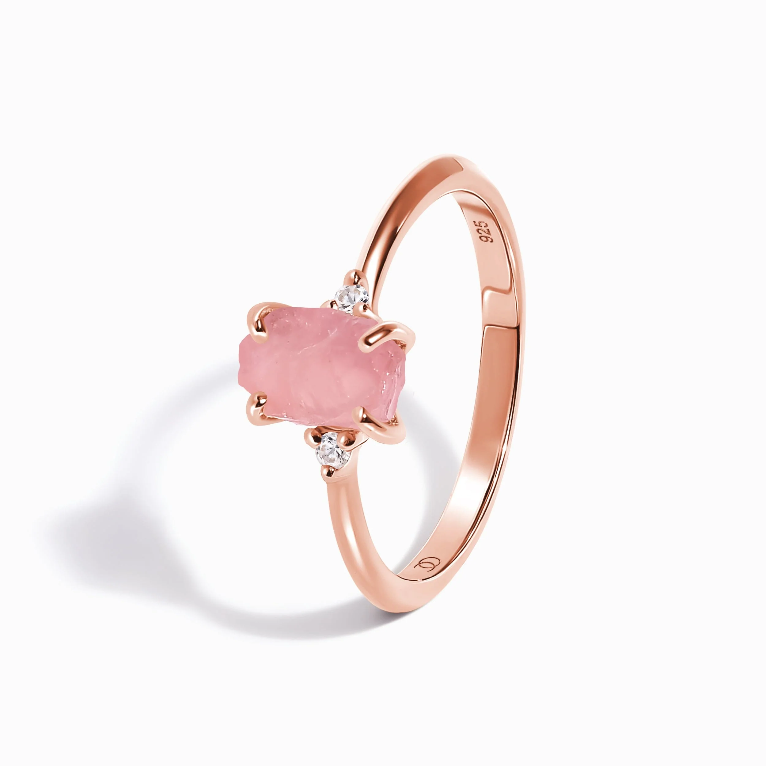 Rose Quartz Ring - Petite Raw Allure - Image 13