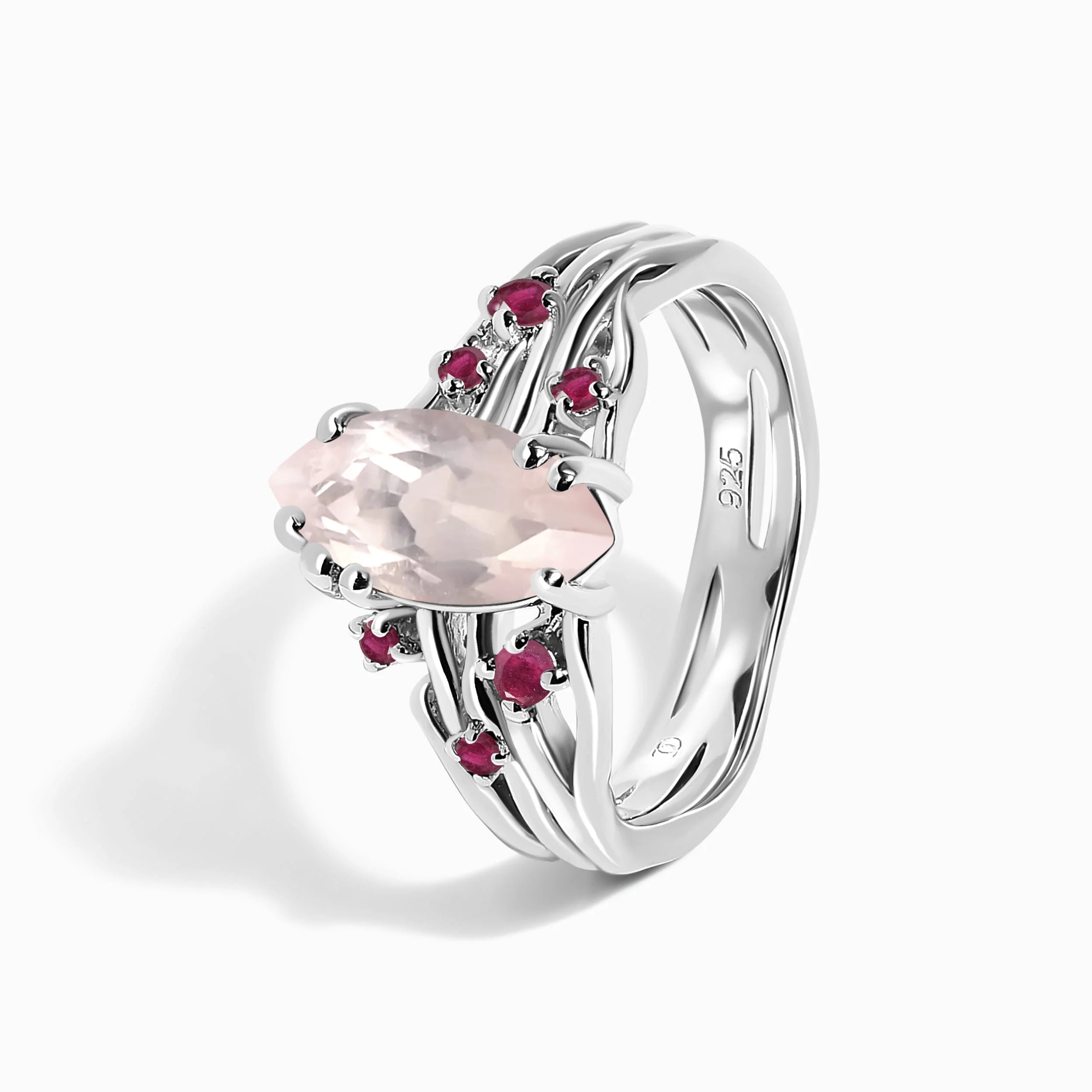 Rose Quartz Ruby Ring - Radiance - Image 10