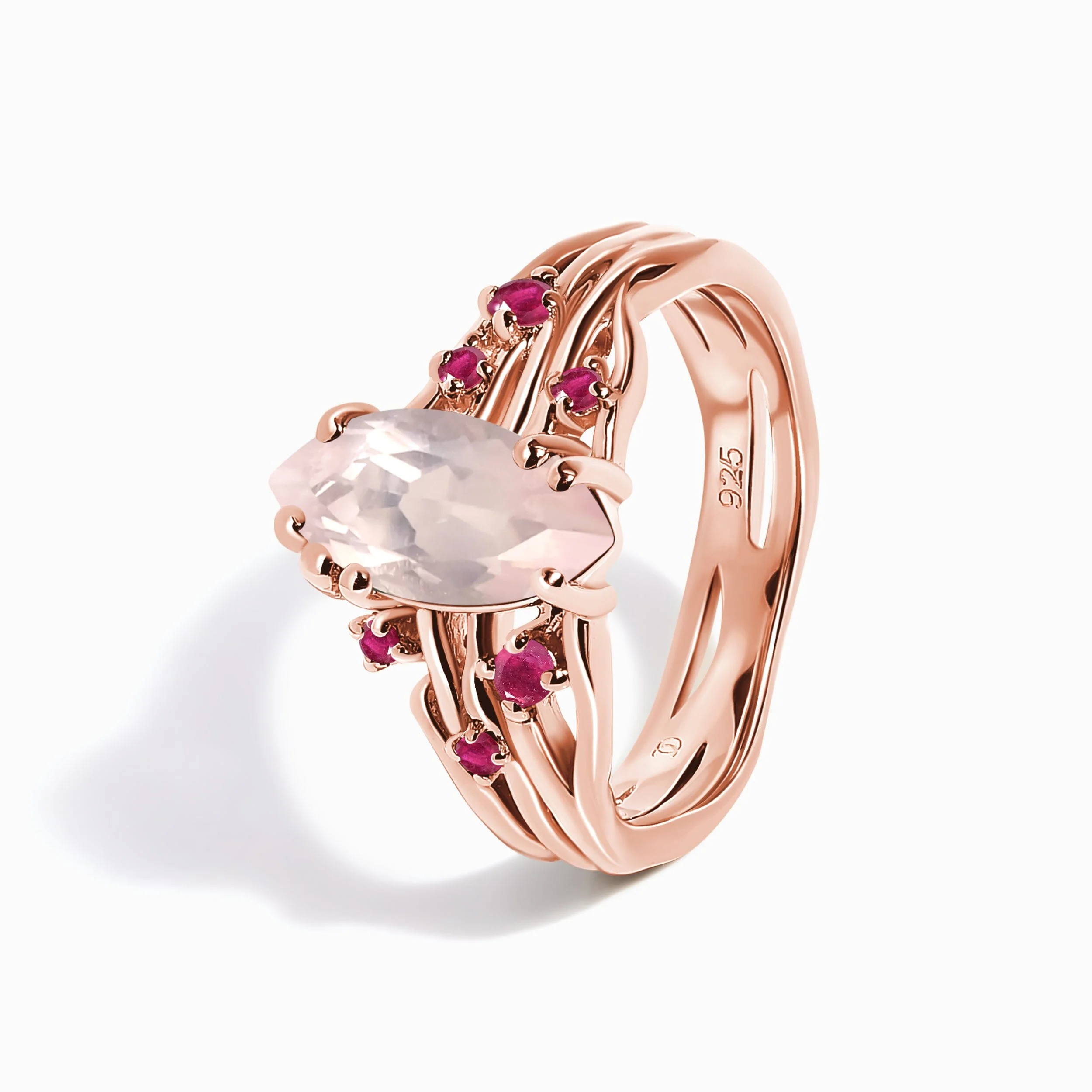 Rose Quartz Ruby Ring - Radiance - Image 13