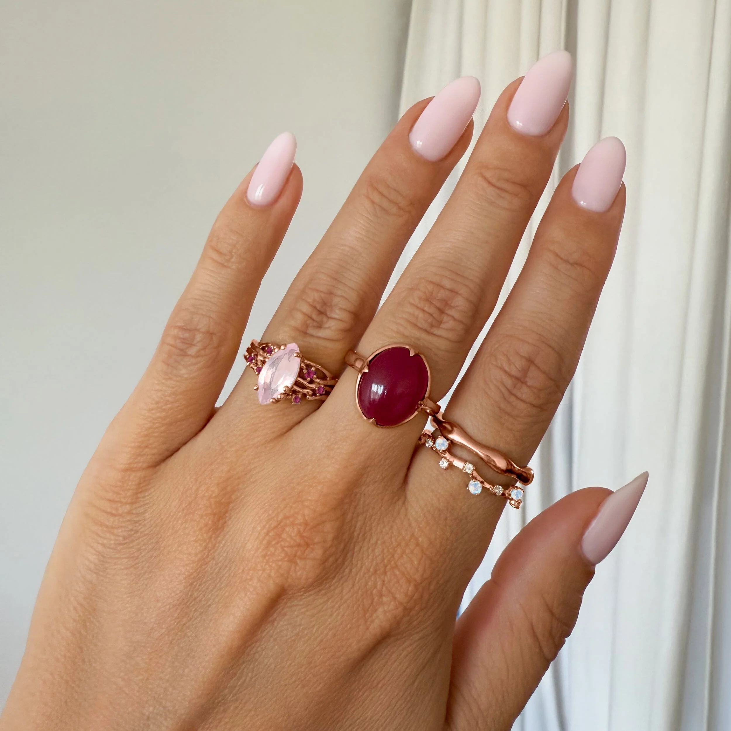Rose Quartz Ruby Ring - Radiance - Image 12