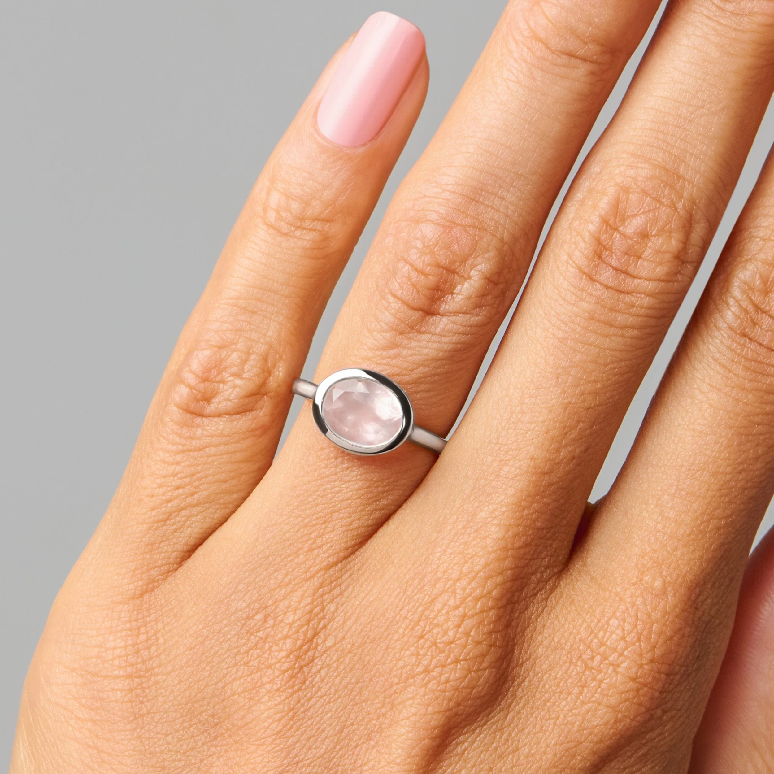 Rose Quartz Skin Touch Ring - Feel the Love - Image 3