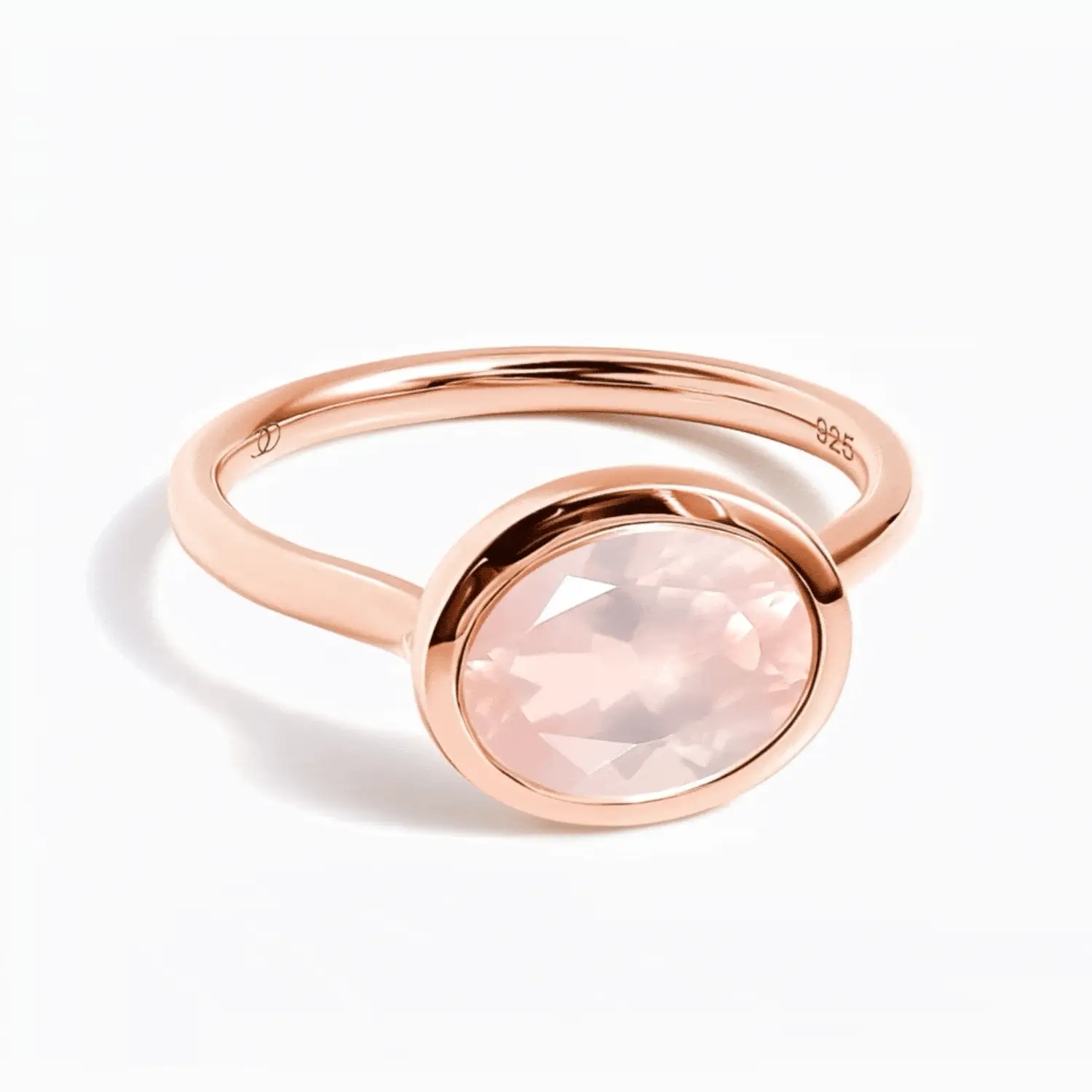 Rose Quartz Skin Touch Ring & Waves Band - Image 8