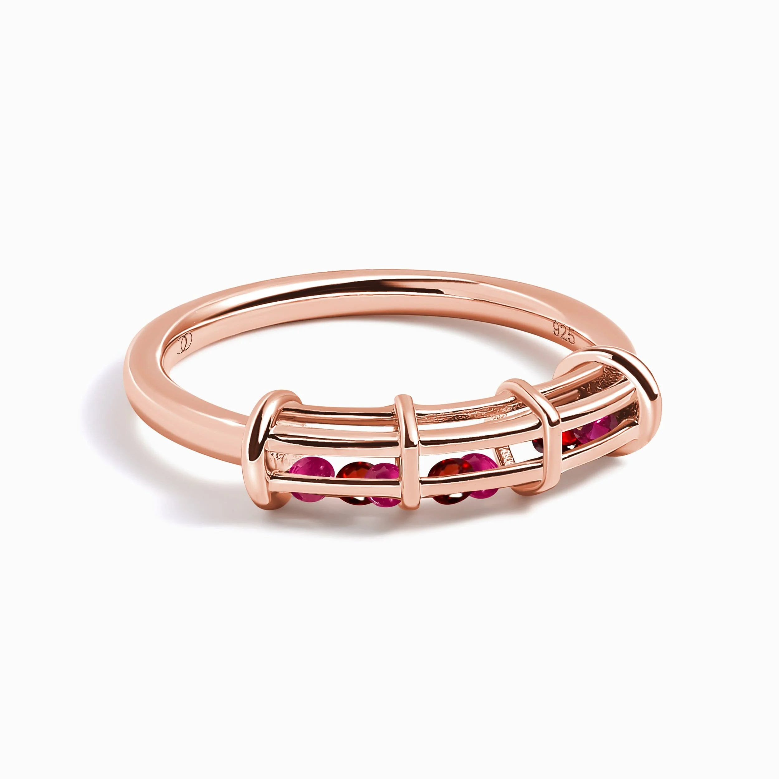Ruby Garnet Fidget Ring - Motion Medicine - Image 3