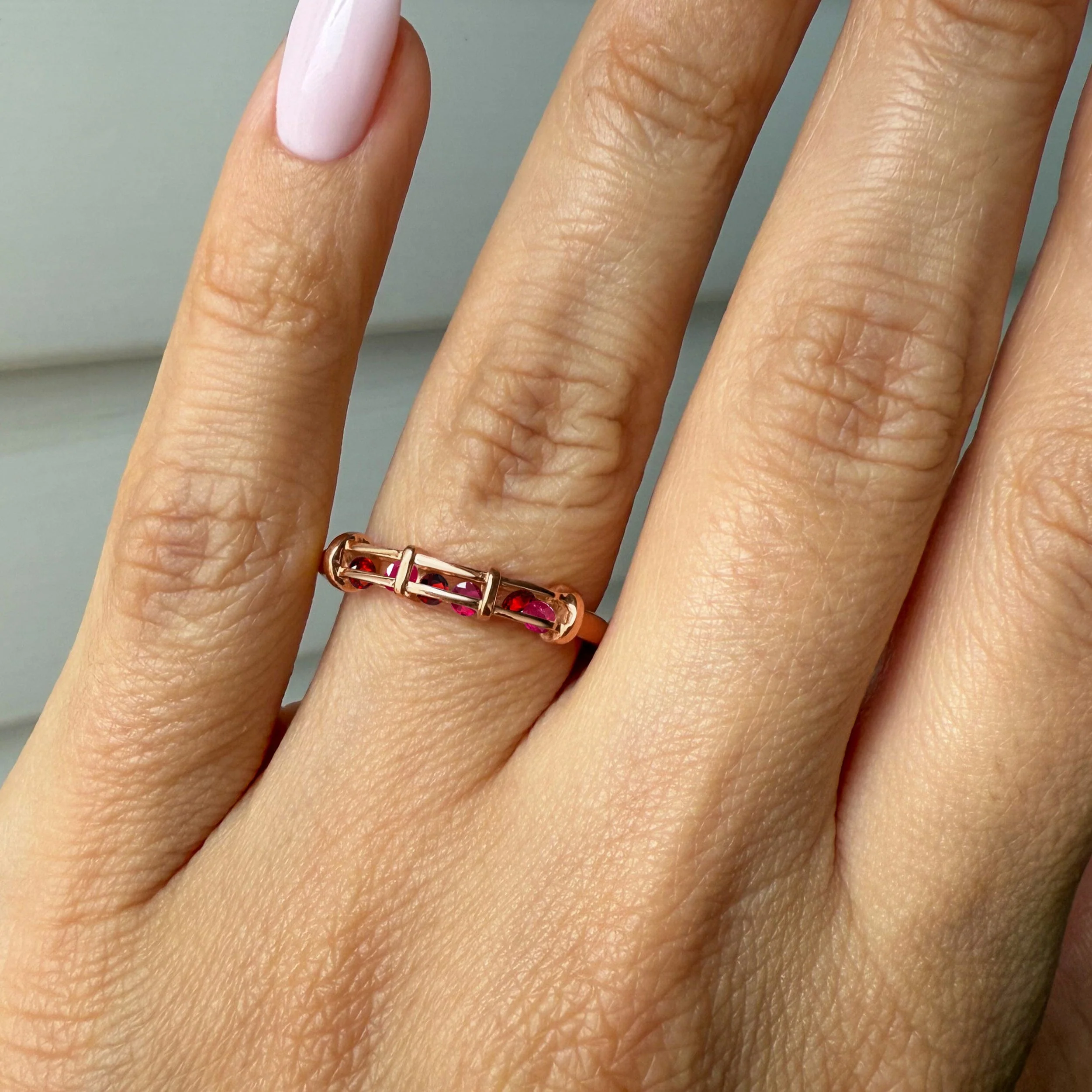Ruby Garnet Fidget Ring - Motion Medicine - Image 4